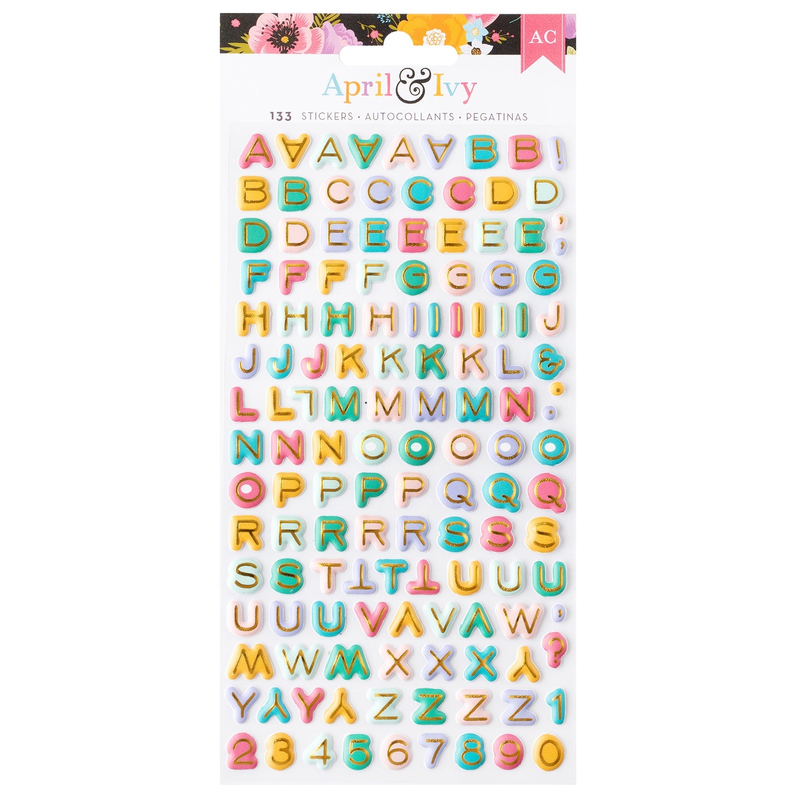 American Crafts April And Ivy Puffy Stickers - Assorted Styles