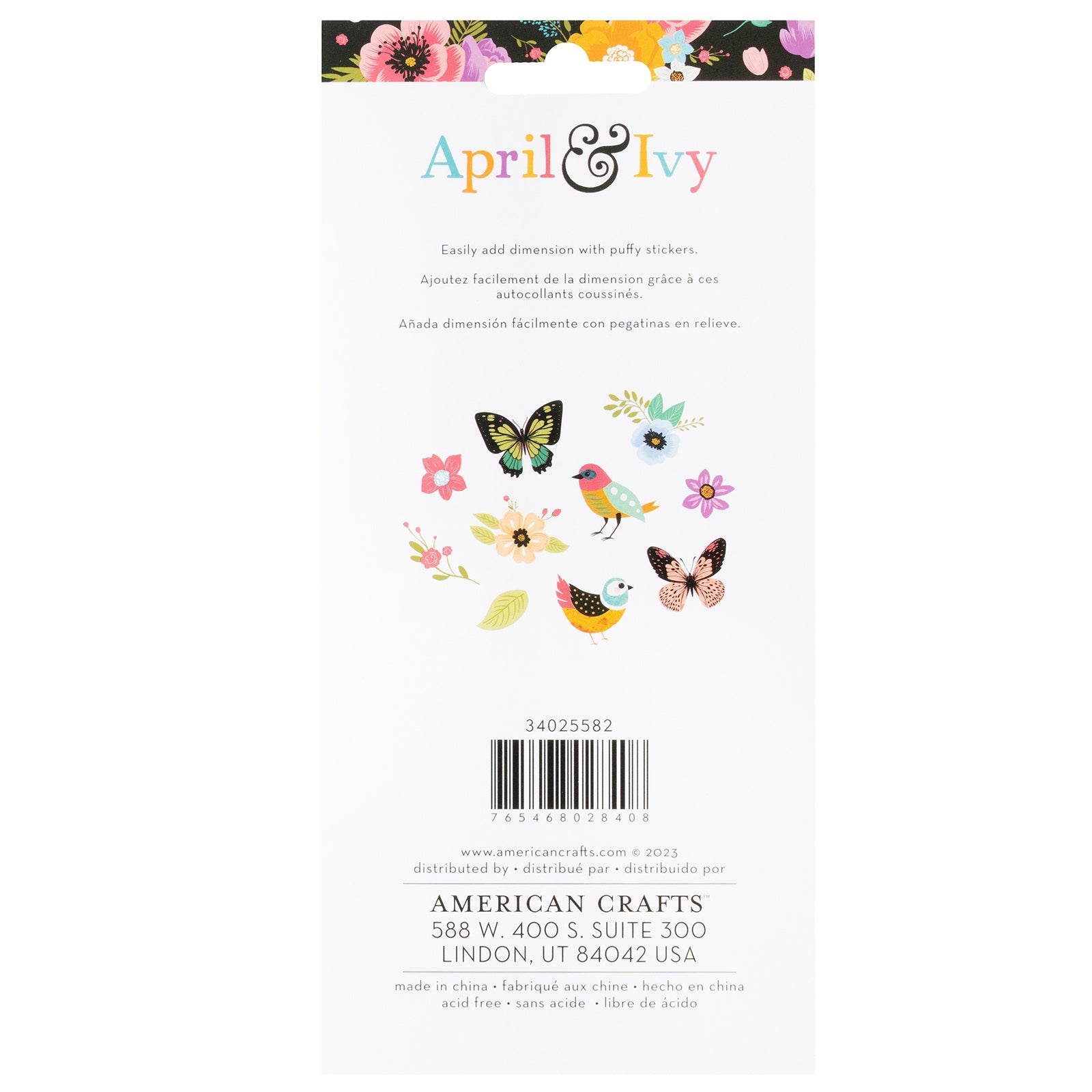 American Crafts April And Ivy Puffy Stickers - Assorted Styles