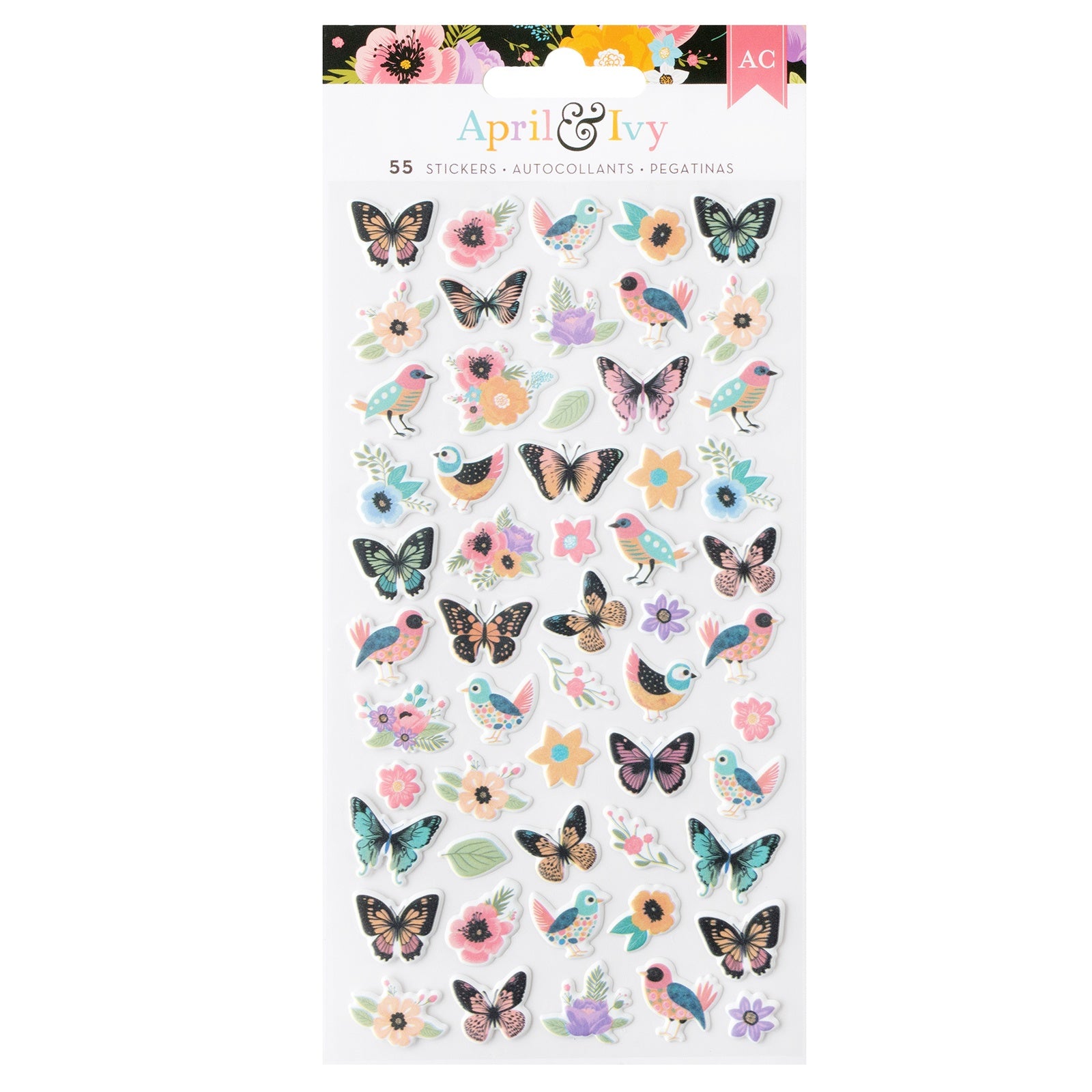 American Crafts April And Ivy Puffy Stickers - Assorted Styles