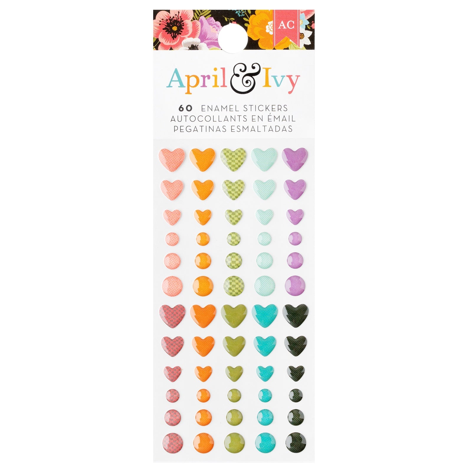 American Crafts April And Ivy Enamel Dots - 60 Pack
