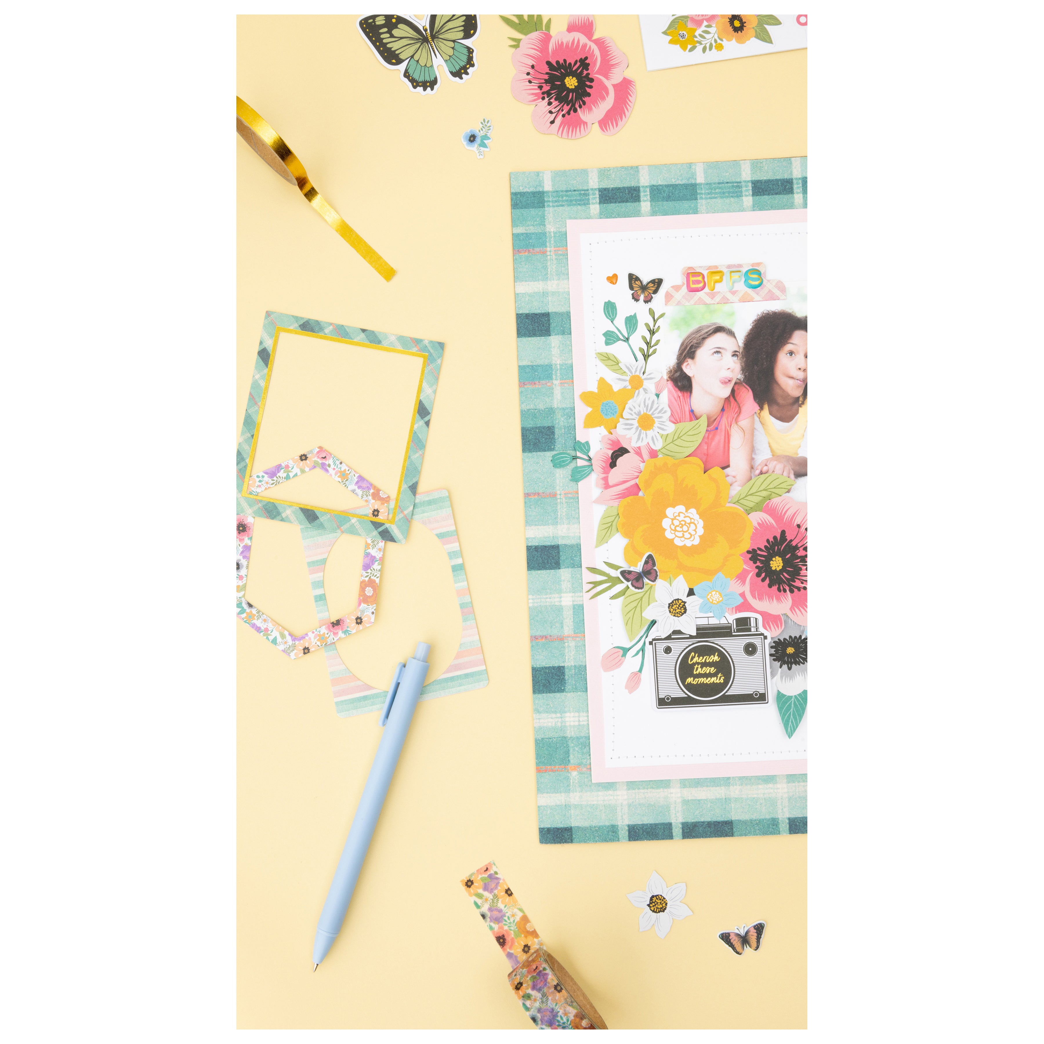 American Crafts April And Ivy Ephemera Die Cuts 60 Pack - Journaling, Gold Foil