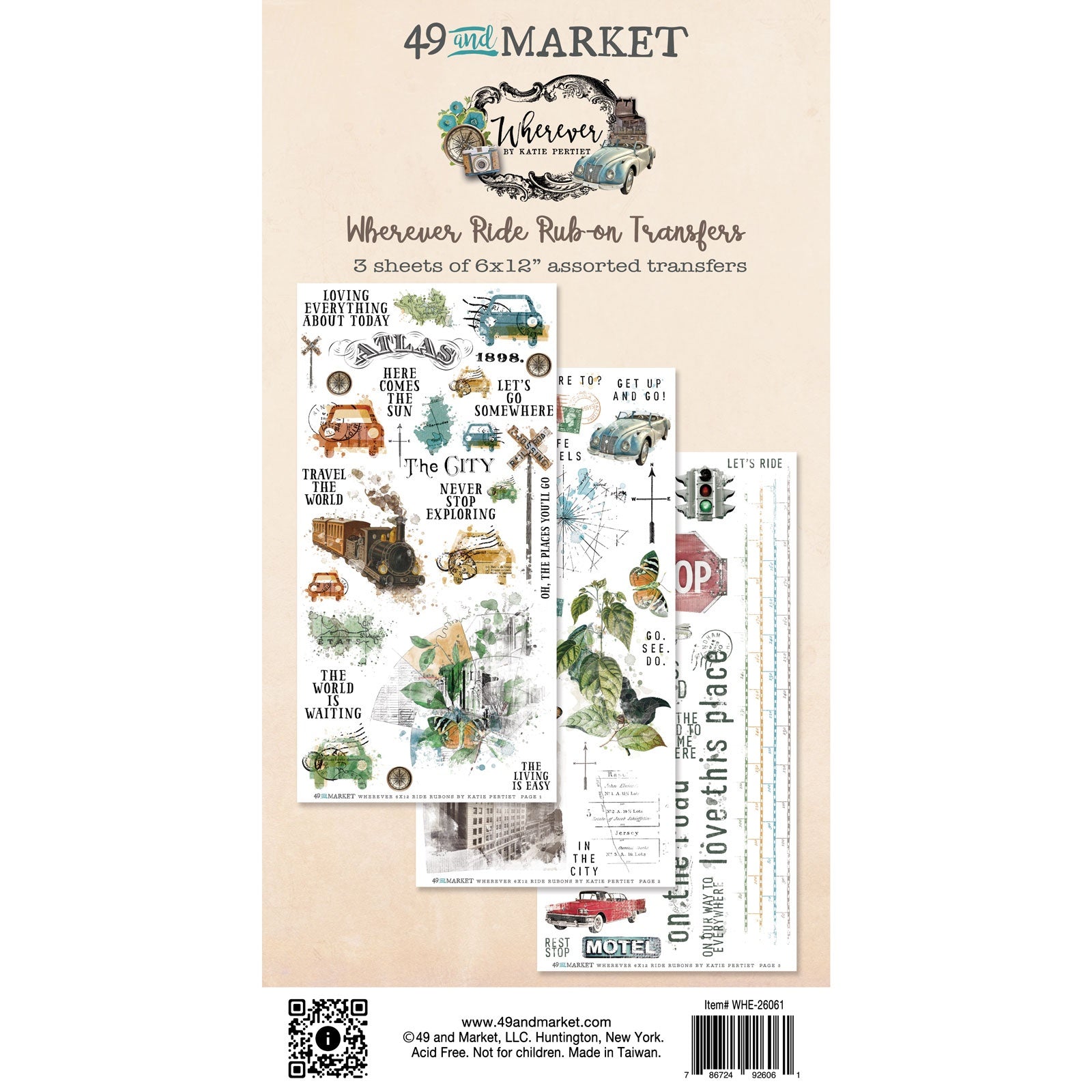 49 And Market Rub-On Transfer Set