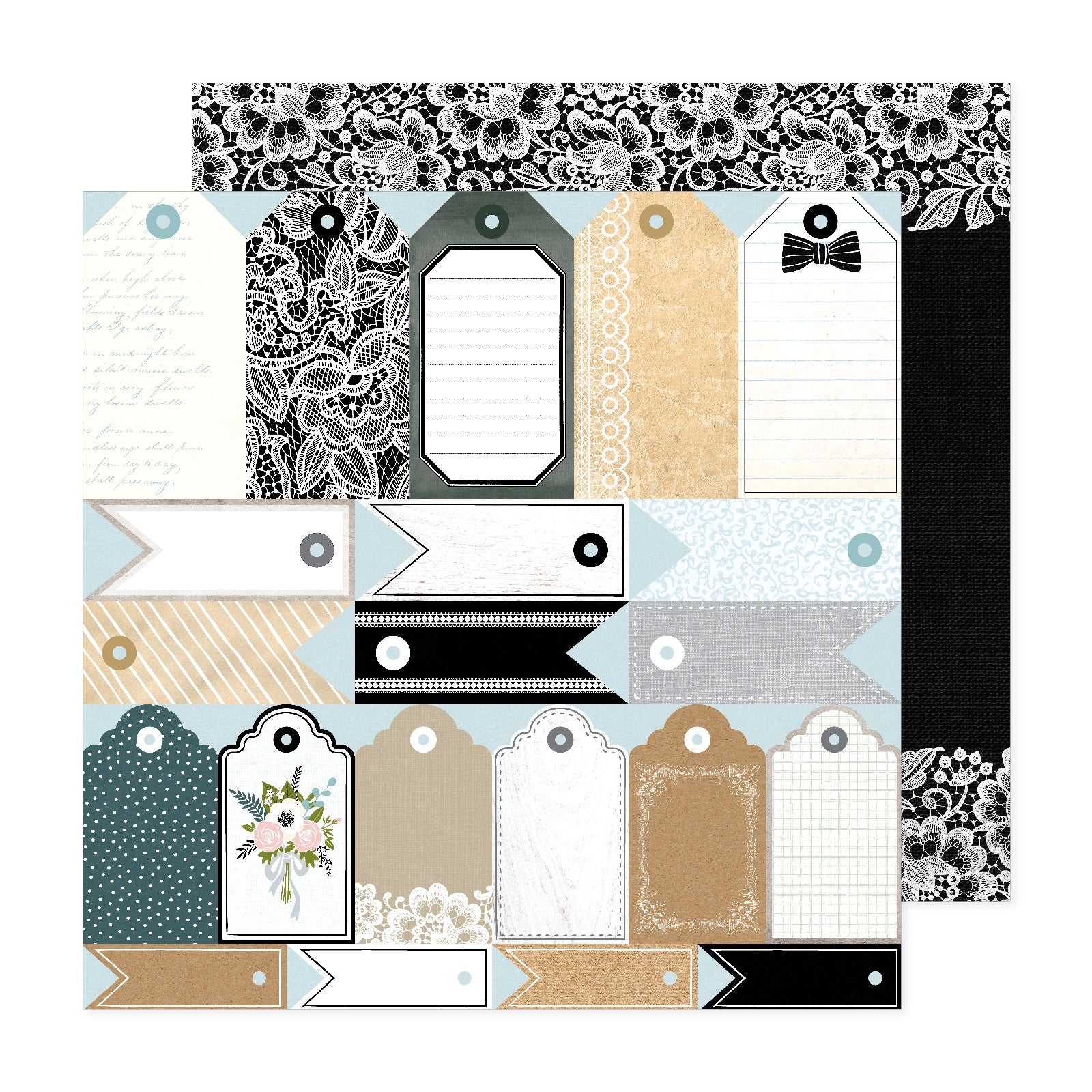 A Perfect Match 12x12" Double-Sided Cardstock, 25 sheets - Available in Assorted Styles