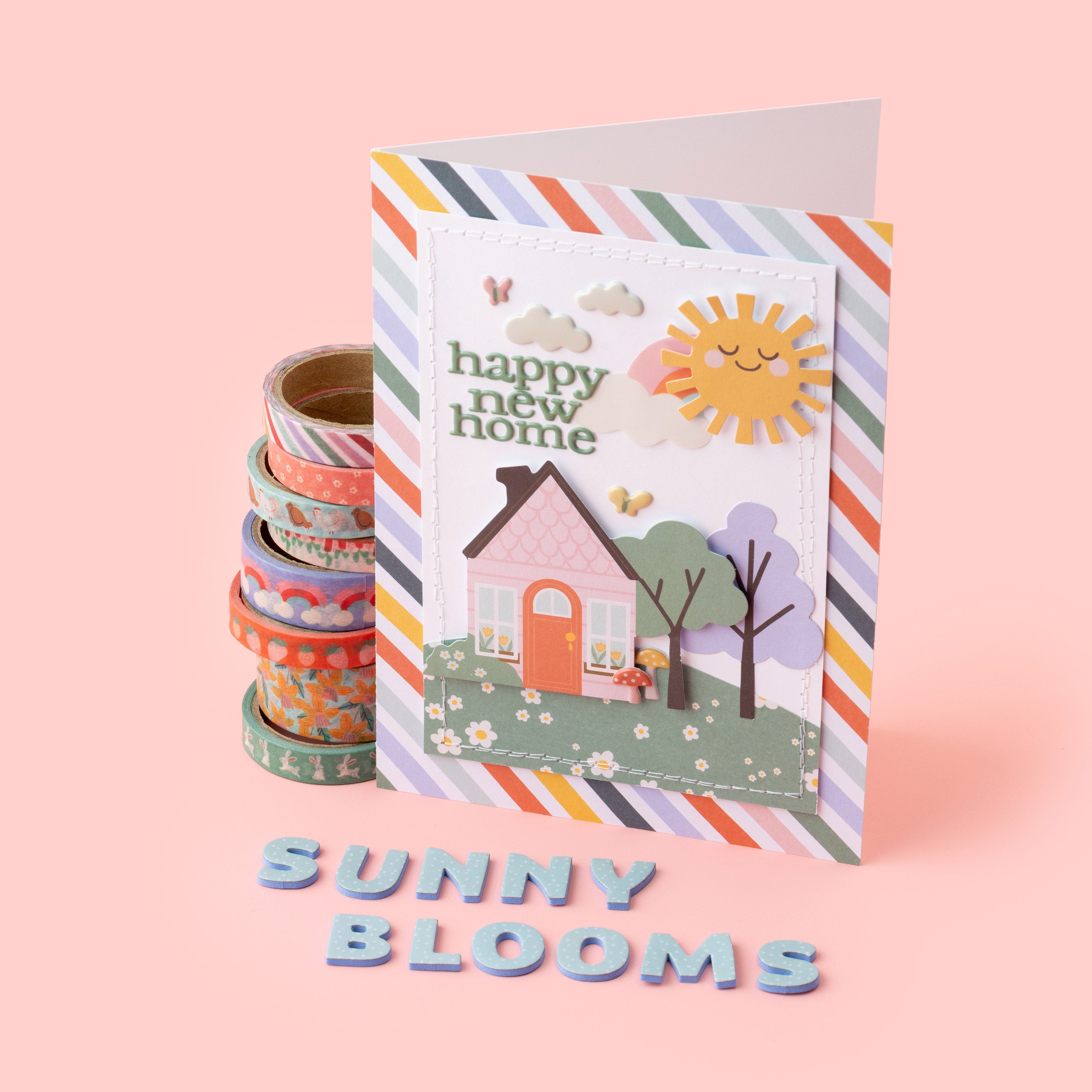 Pebbles Sunny Bloom Thickers Stickers - Alpha, Foam,  153 Pieces