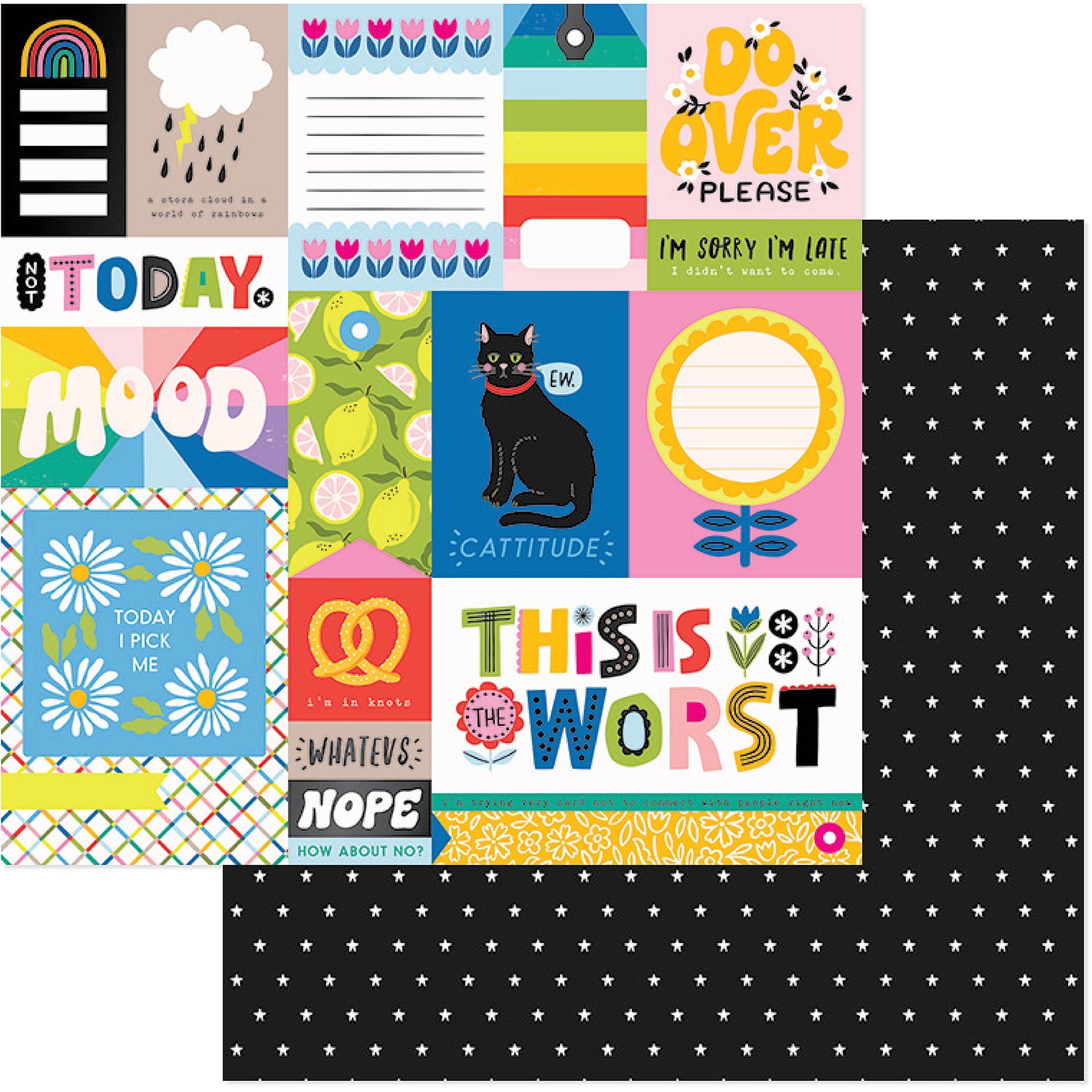 Whatevs Double-Sided 12x12" Cardstock Packs