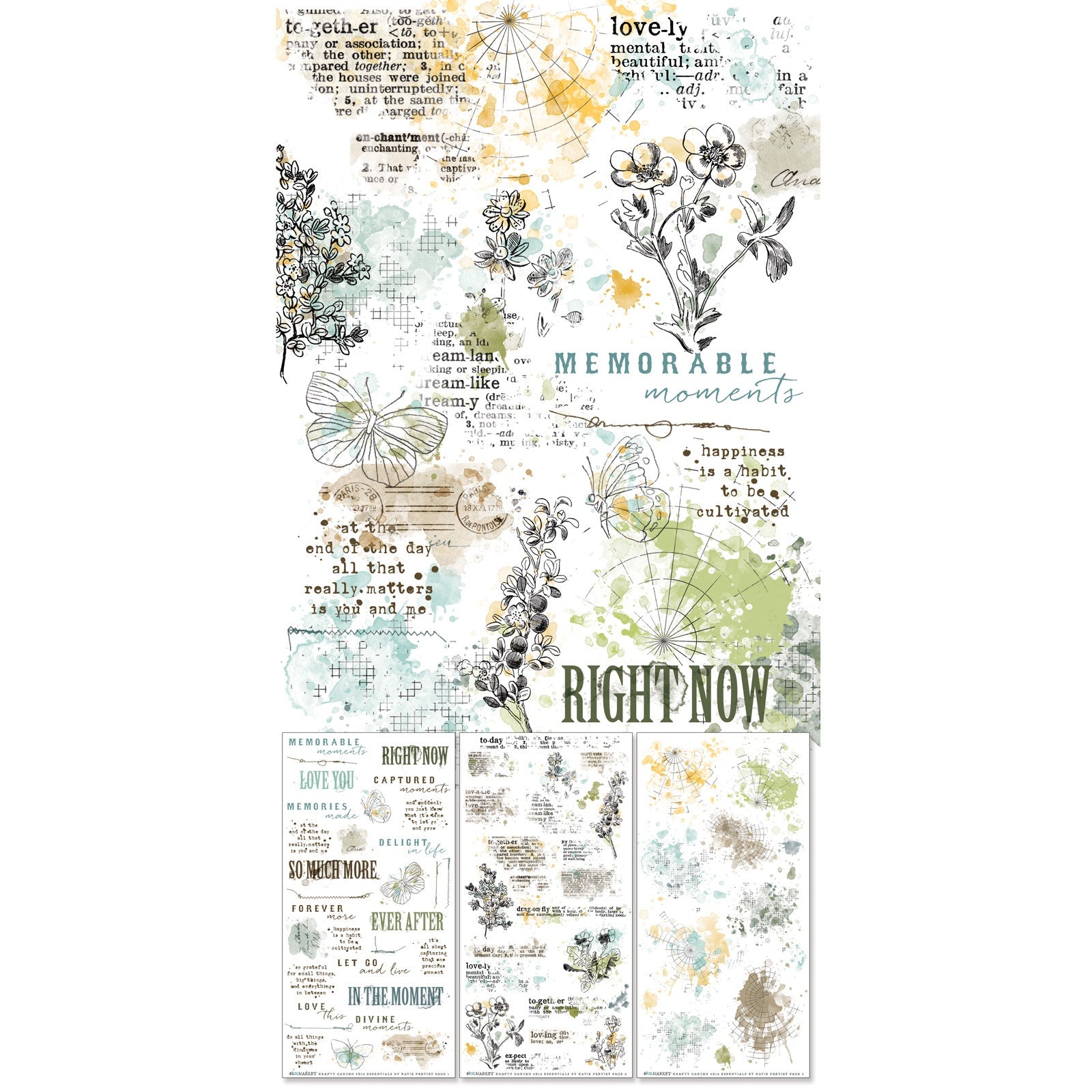 49 And Market Rub-On Transfer Set