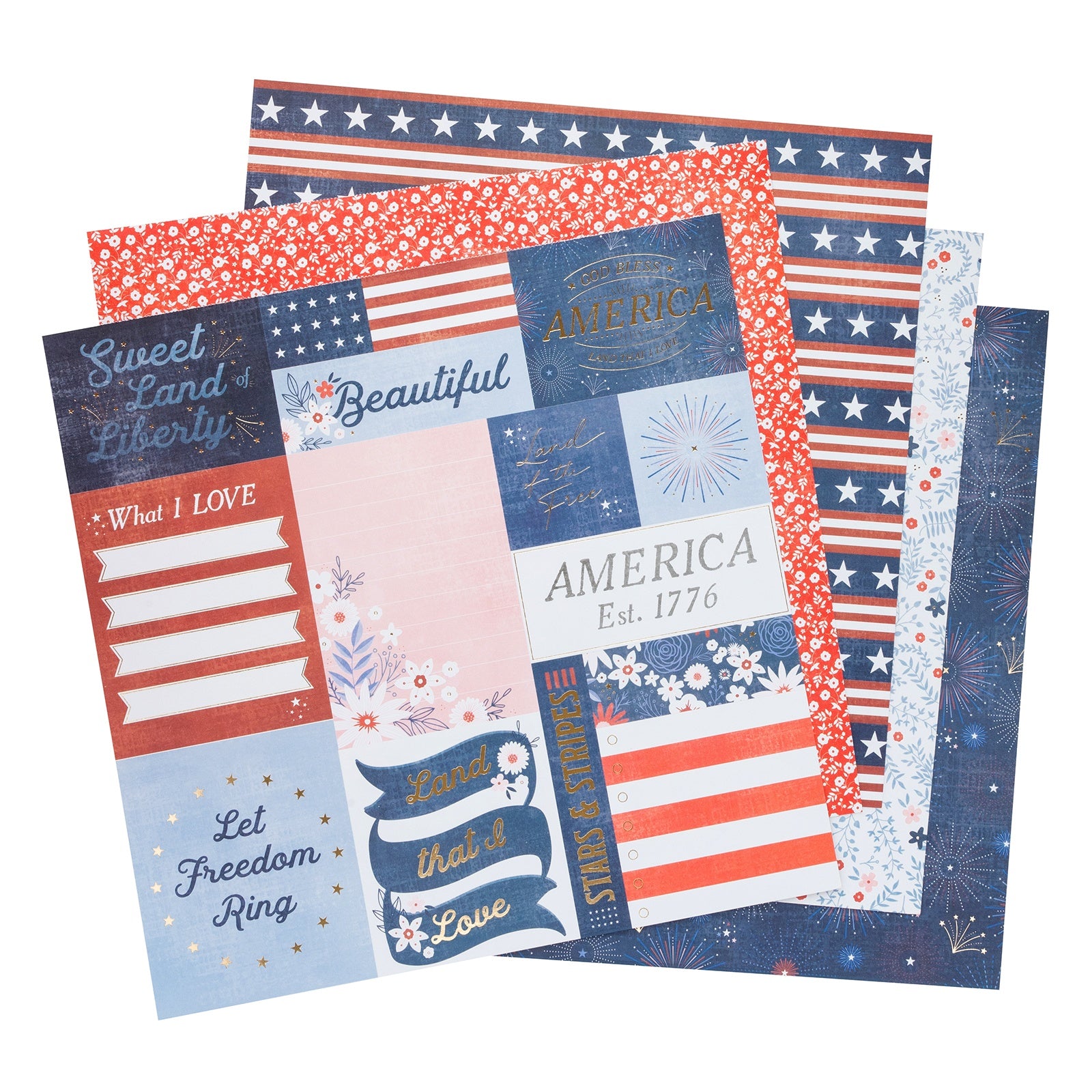 Flags And Frills 12x12" Double-Sided Paper Pad