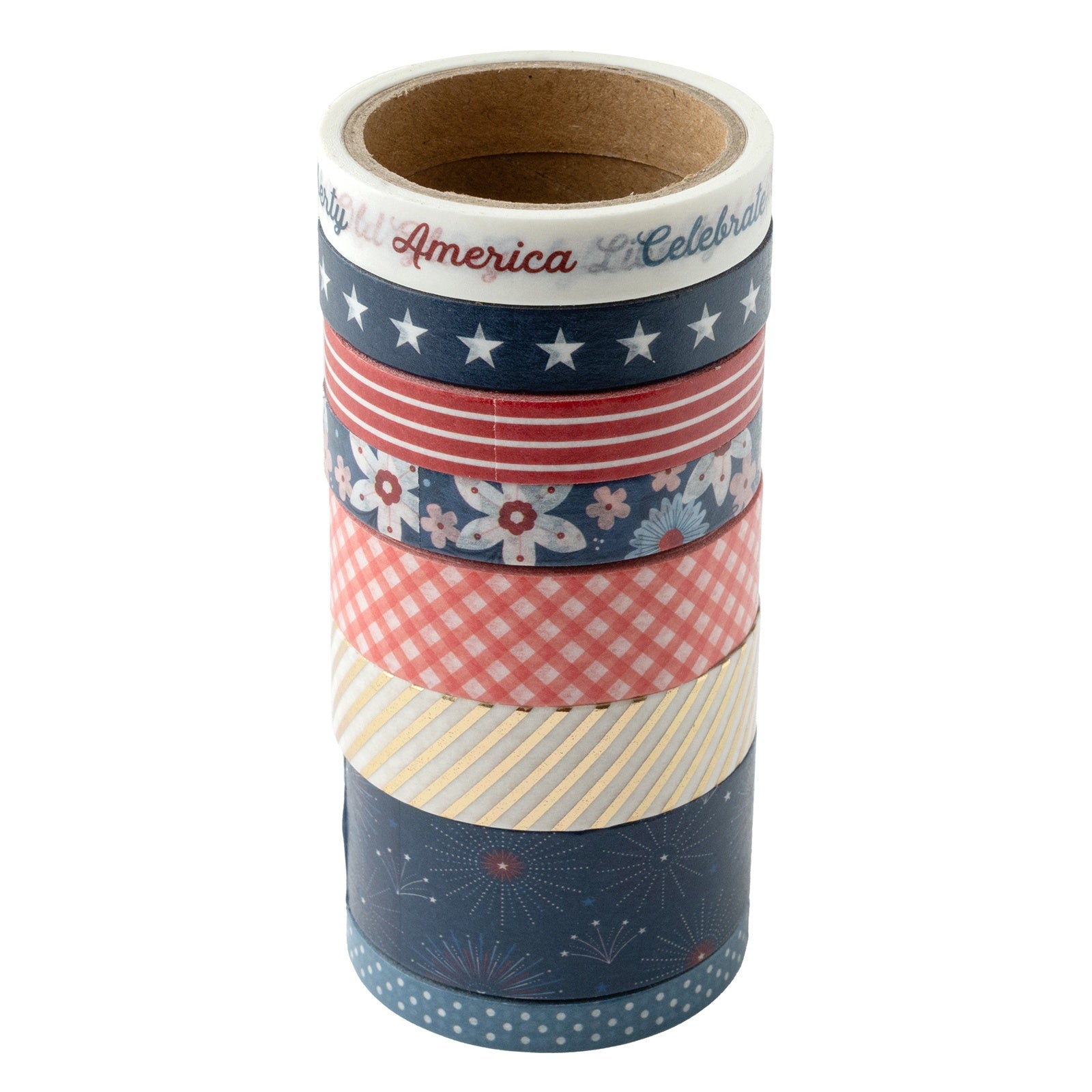 American Crafts Flags And Frills Gold Foil Washi Tape - 8 Pack