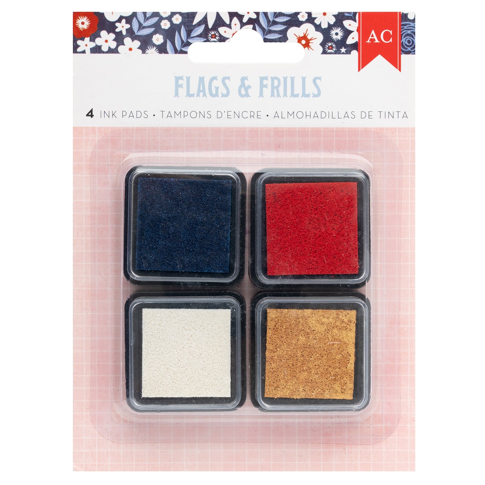 American Crafts Flags And Frills Ink Pads - 4 Pack
