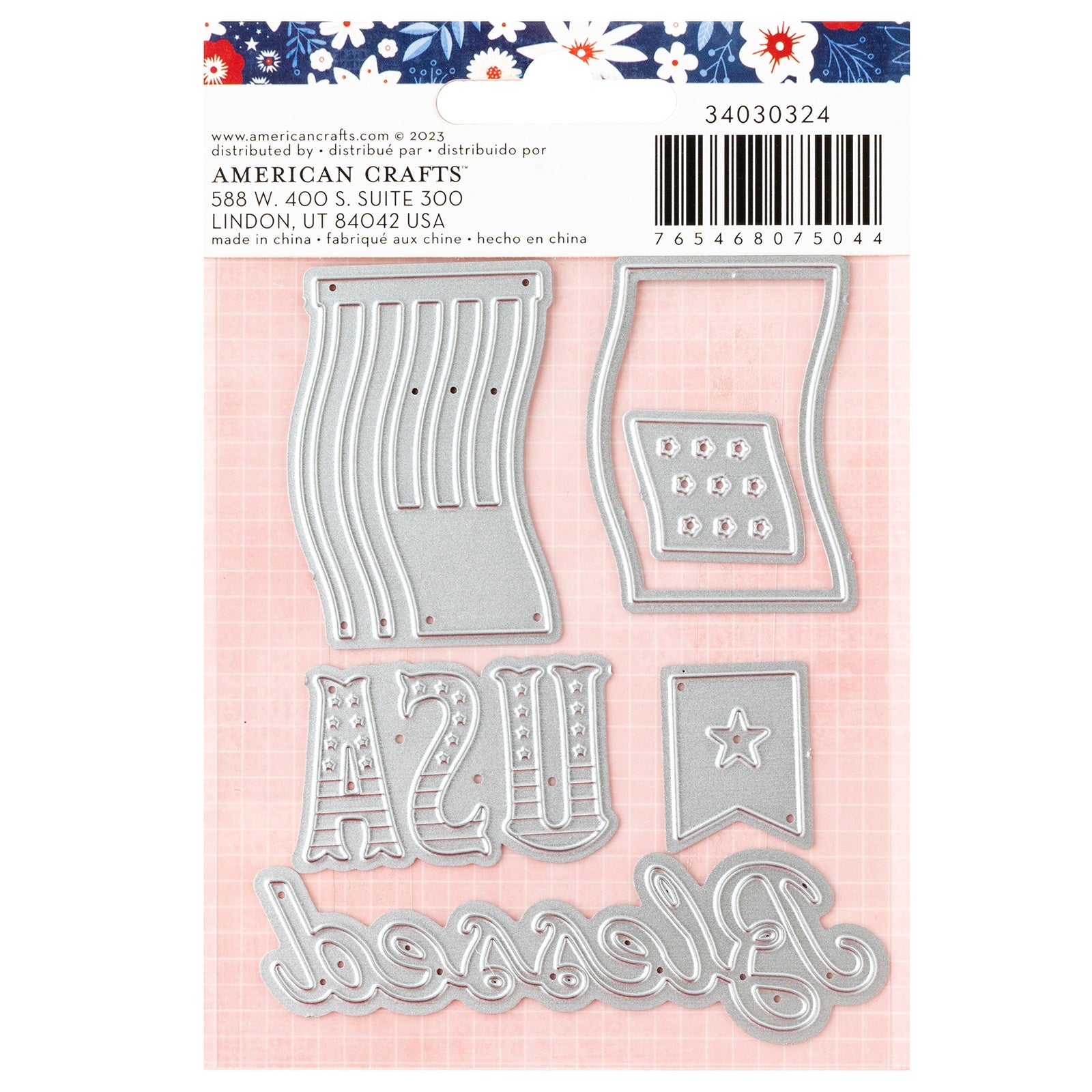 American Crafts Flags And Frills Metal Die Set