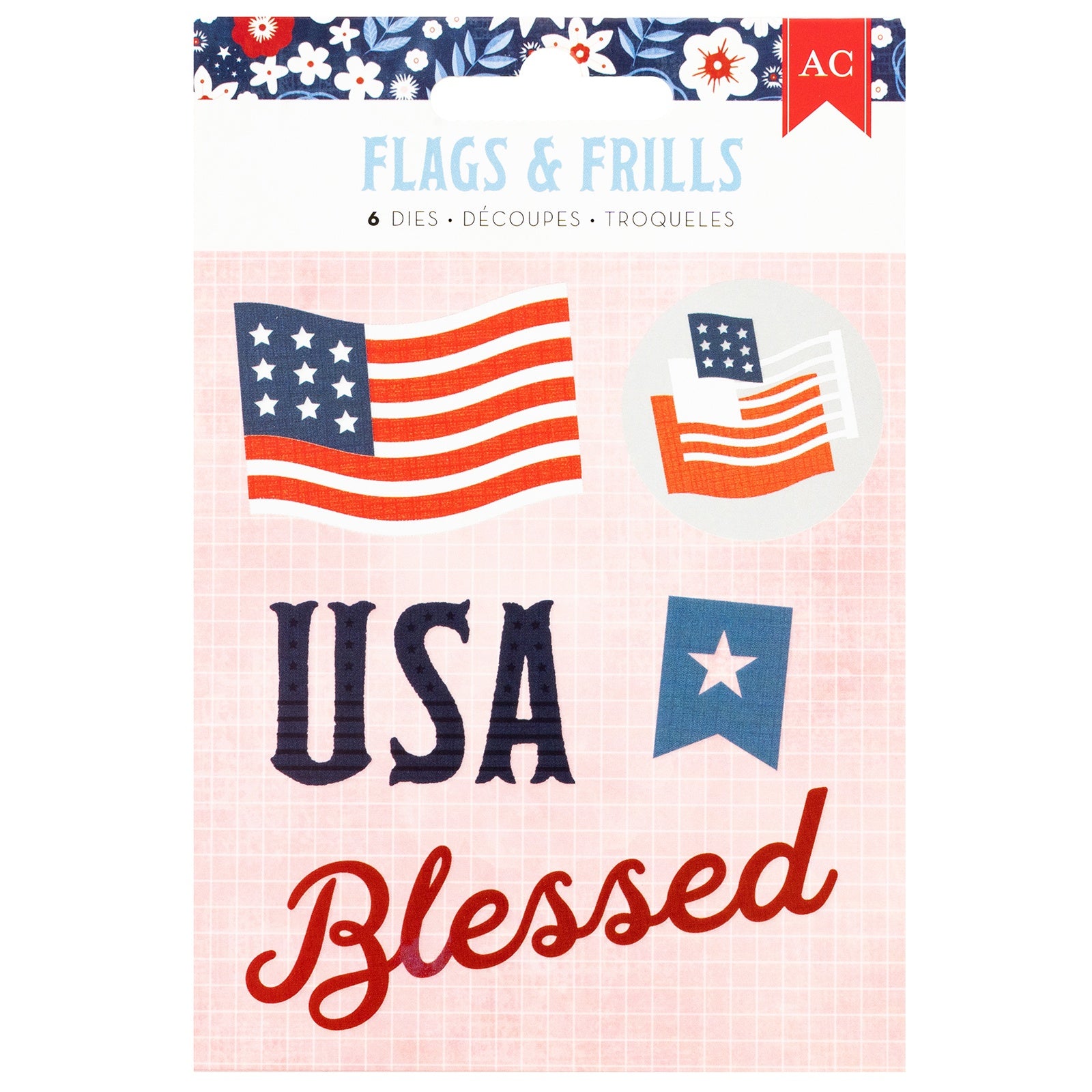 American Crafts Flags And Frills Metal Die Set