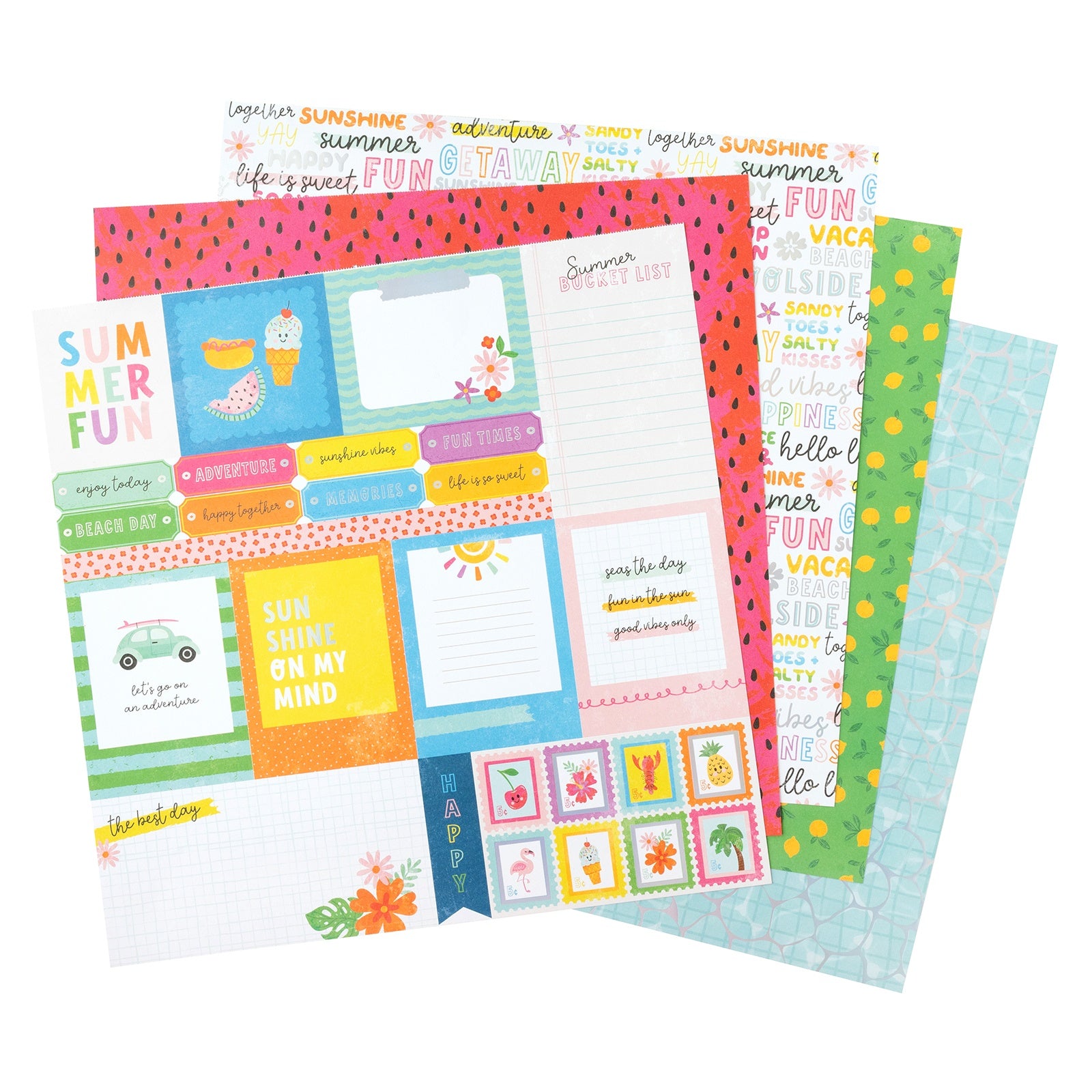 Pebbles Fun in the Sun Double-Sided 12x12" Paper Pad