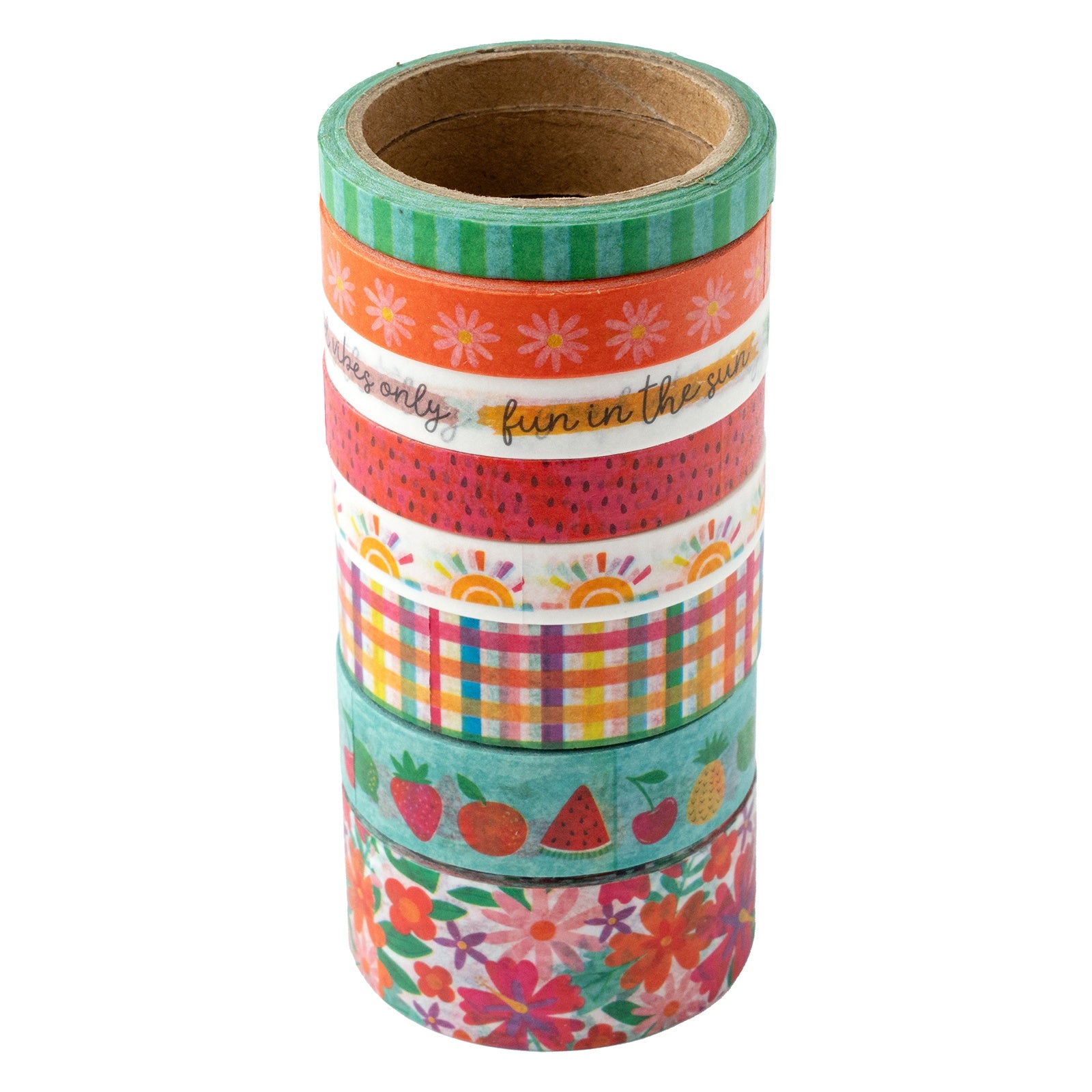 Pebbles Fun In The Sun Washi Tape - 8 Pack