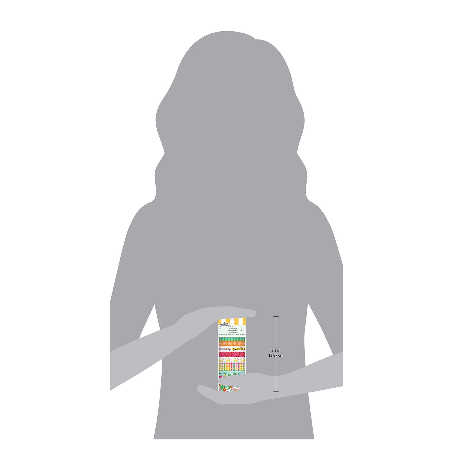 Pebbles Fun In The Sun Washi Tape - 8 Pack