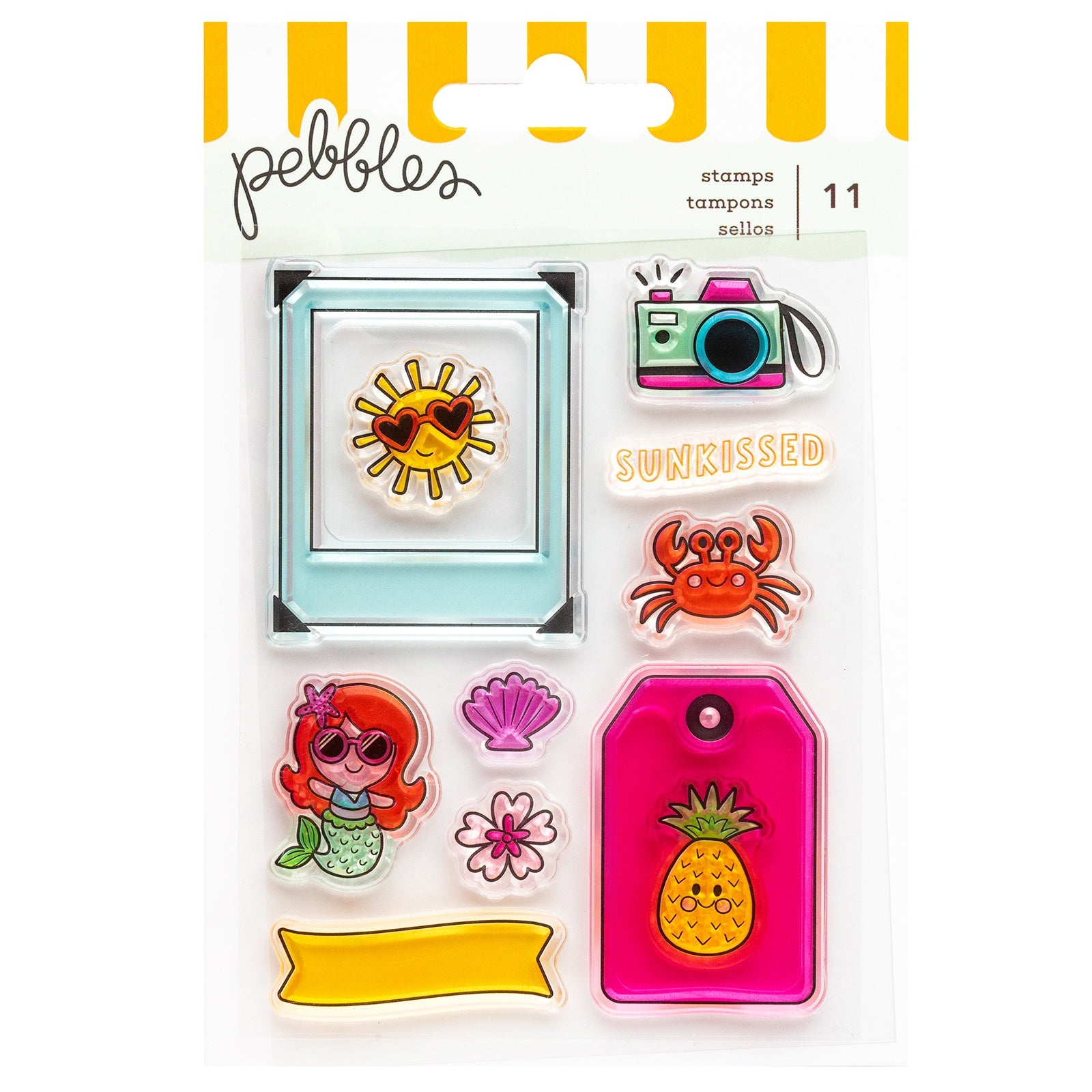 Pebbles Fun In The Sun Clear Stamps