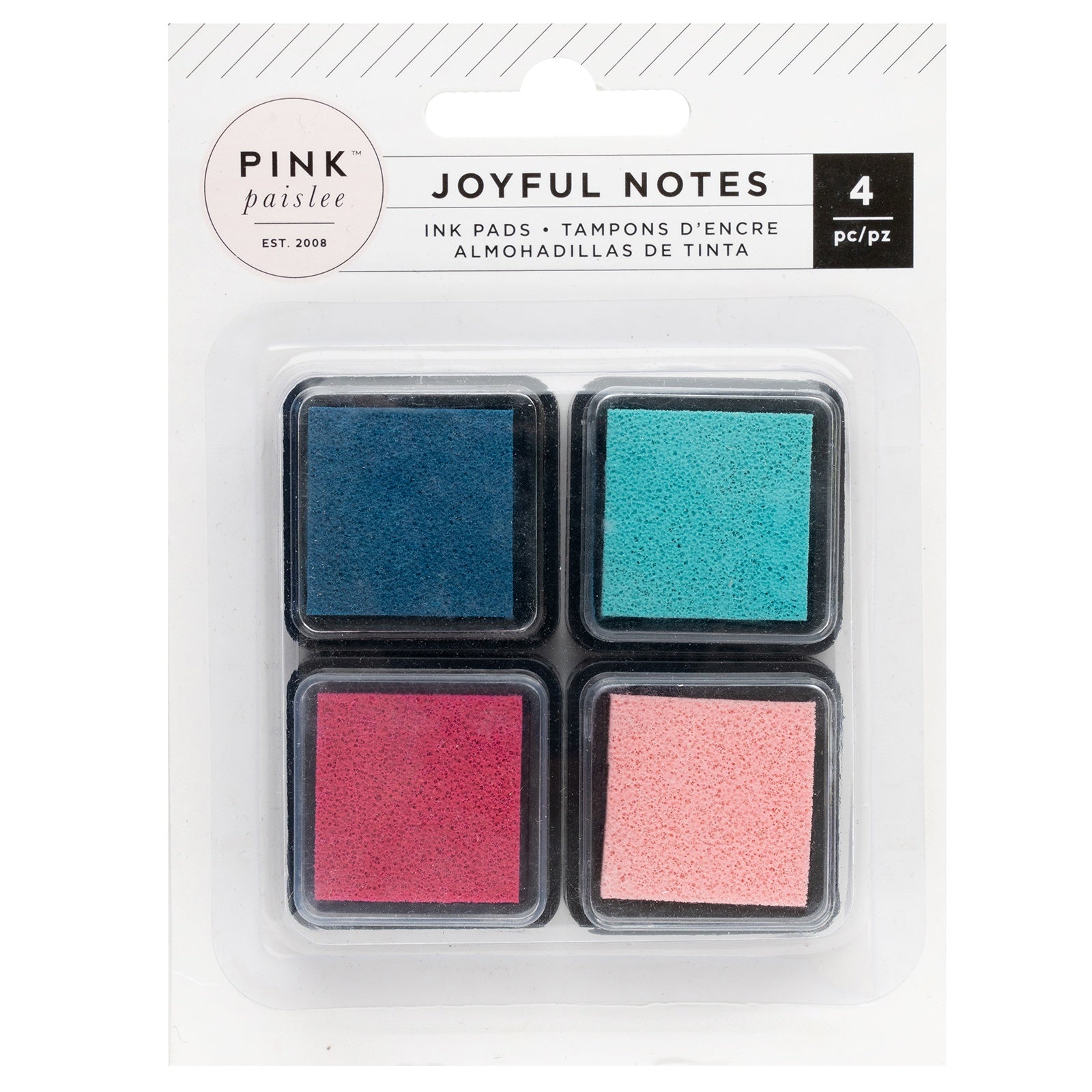 Pink Paislee Joyful Notes Ink Pads - 4 pack