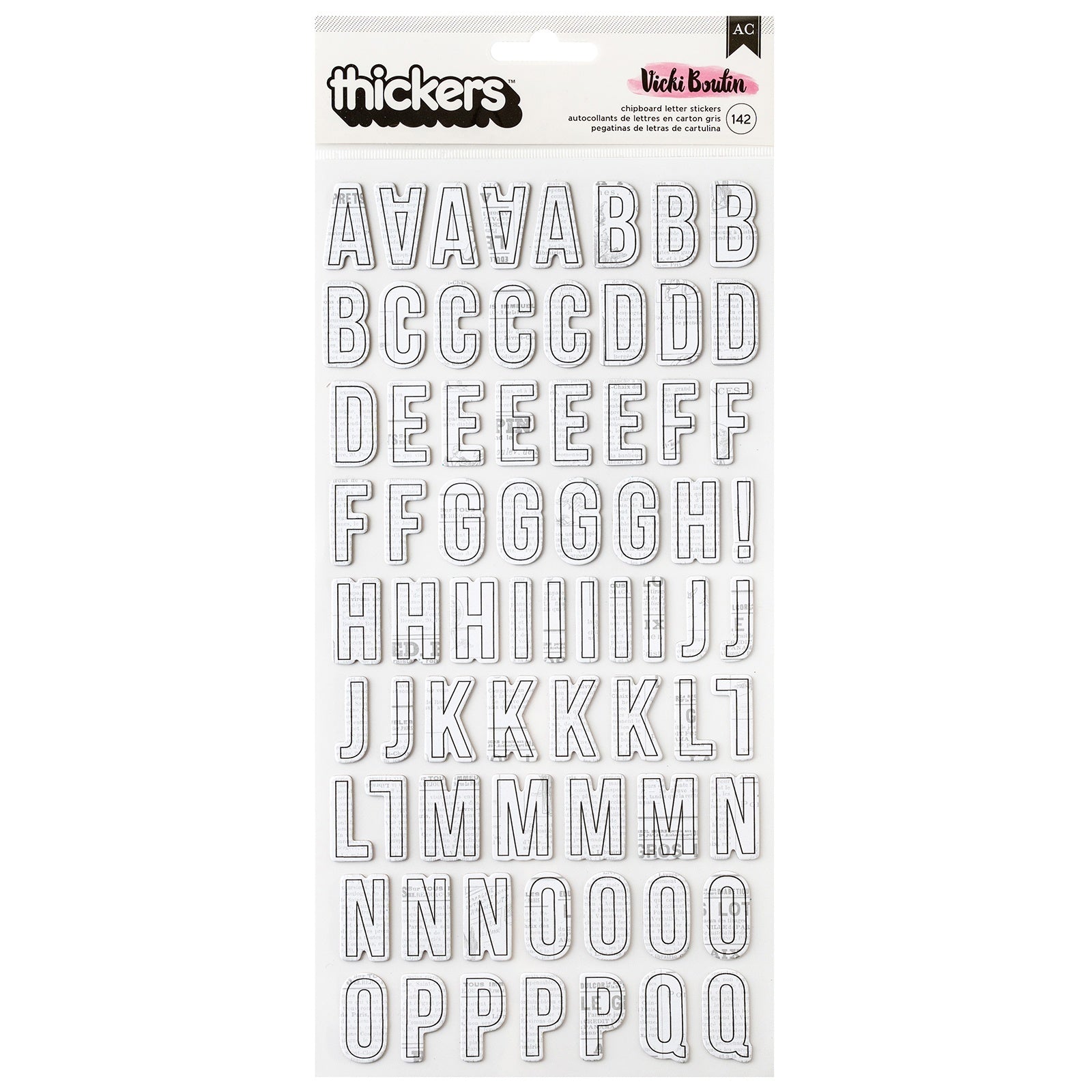 Vicki Boutin Mixed Media Alphabet Thickers Stickers
