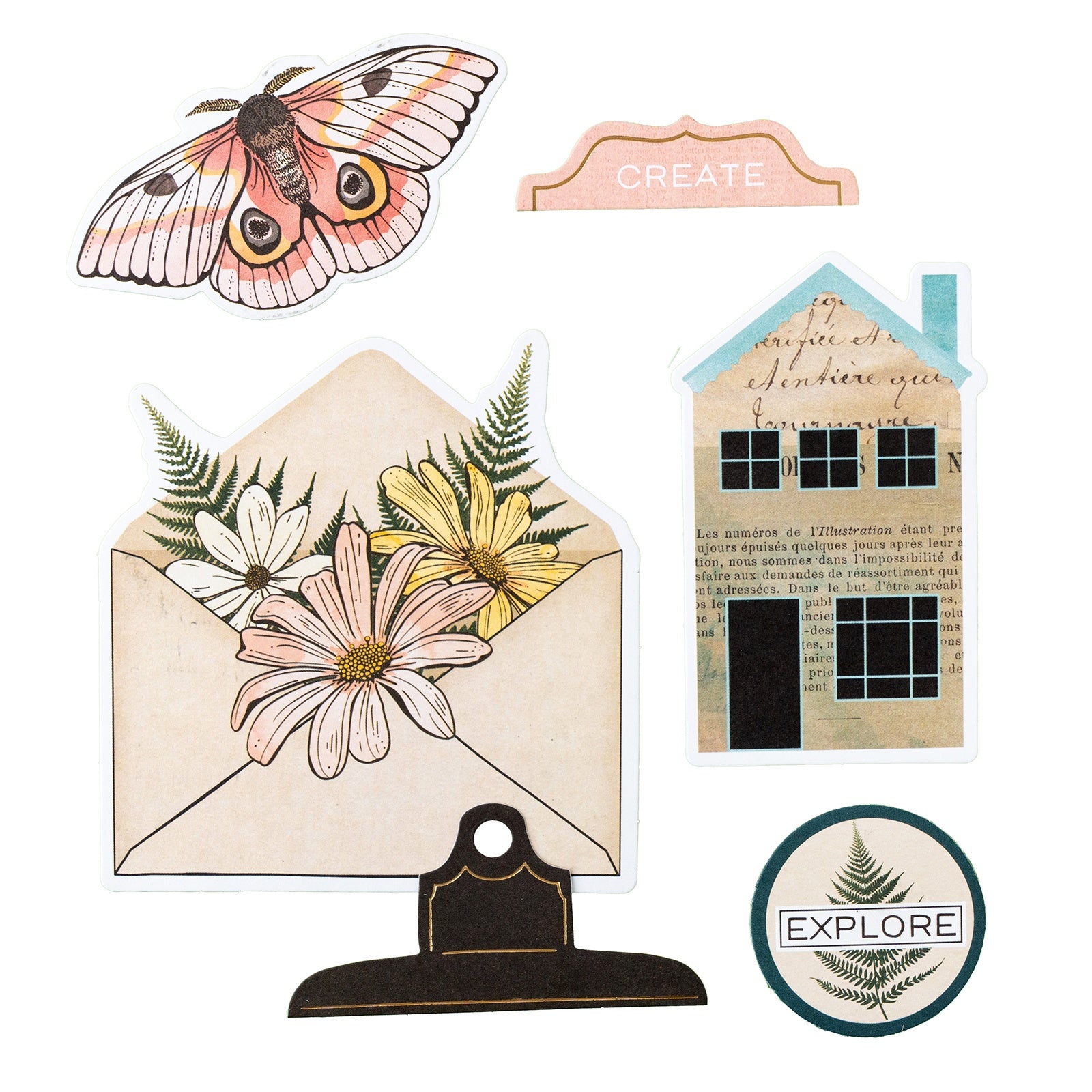 Vicki Boutin Mixed Media Ephemera Cardstock Die-Cuts - Nature