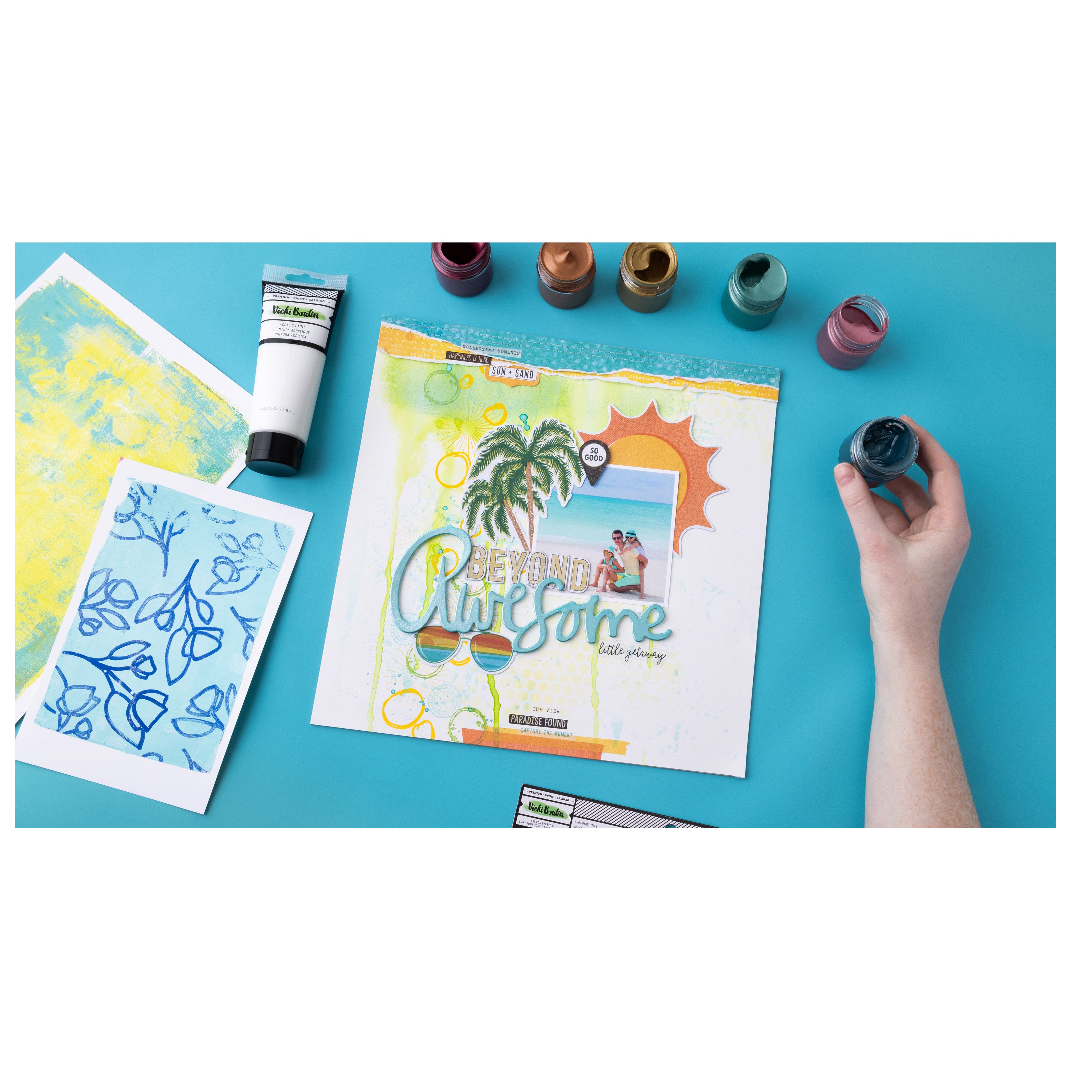 Vicki Boutin Mixed Media Chipboard Titles - 6 Pack