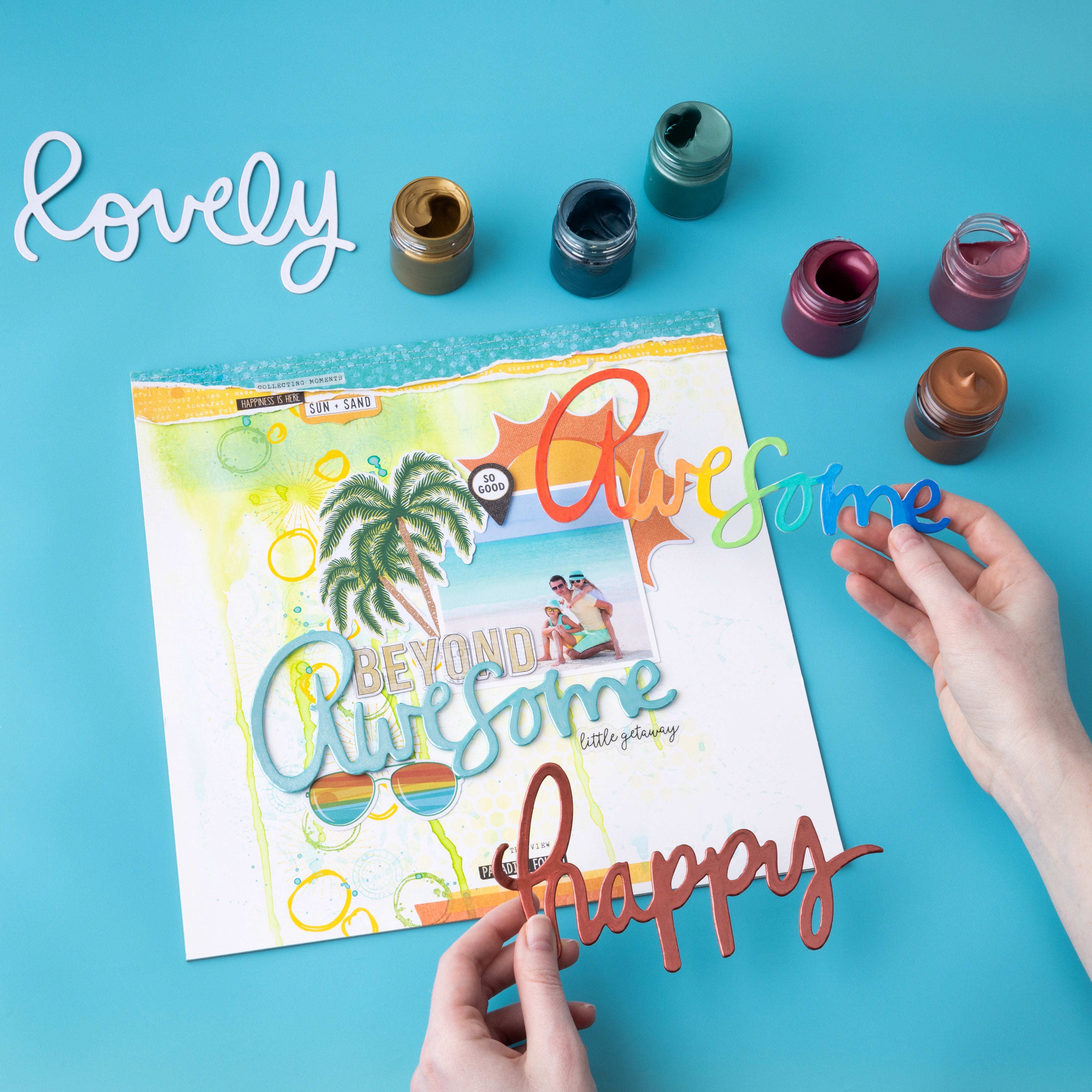 Vicki Boutin Mixed Media Chipboard Titles - 6 Pack