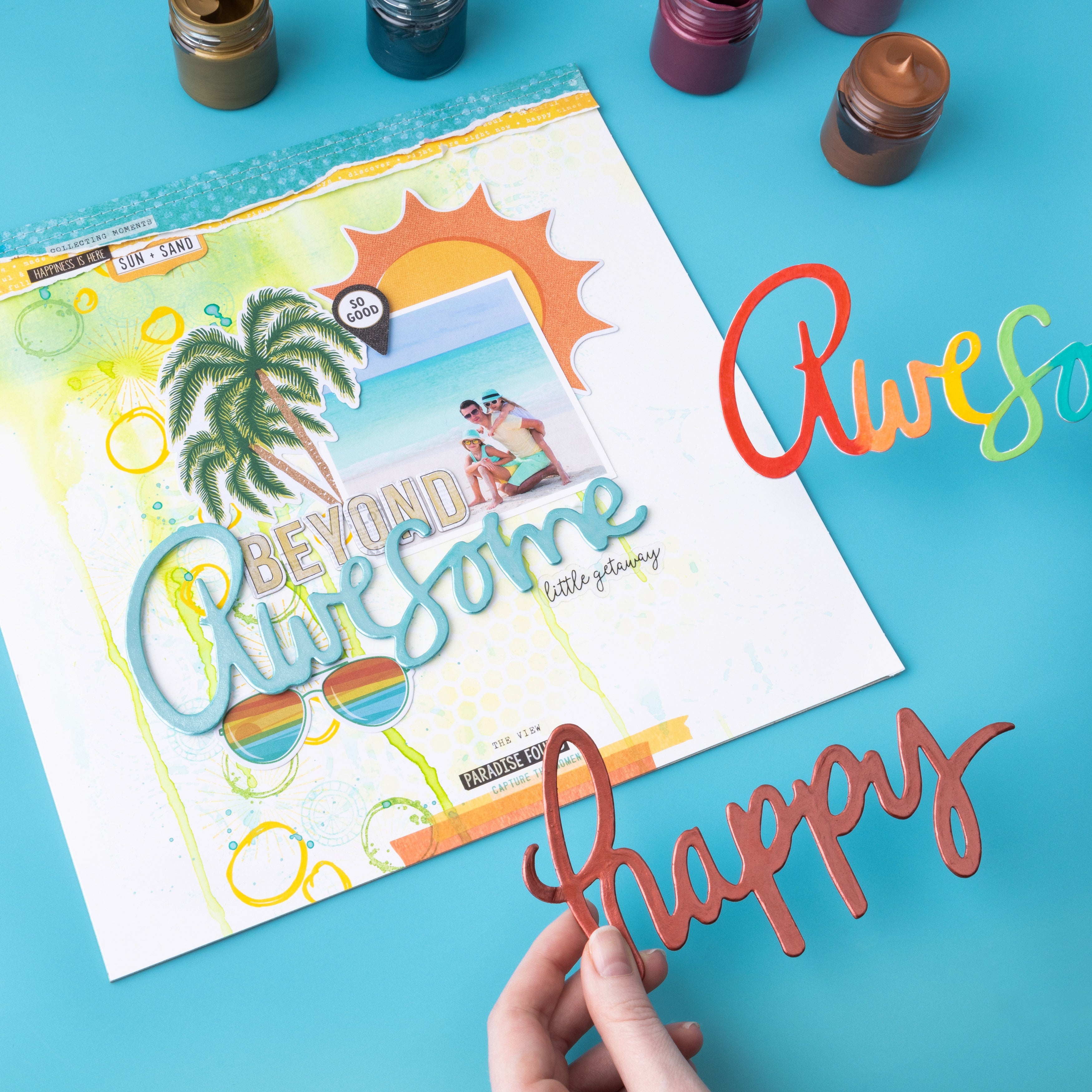 Vicki Boutin Mixed Media Chipboard Titles - 6 Pack