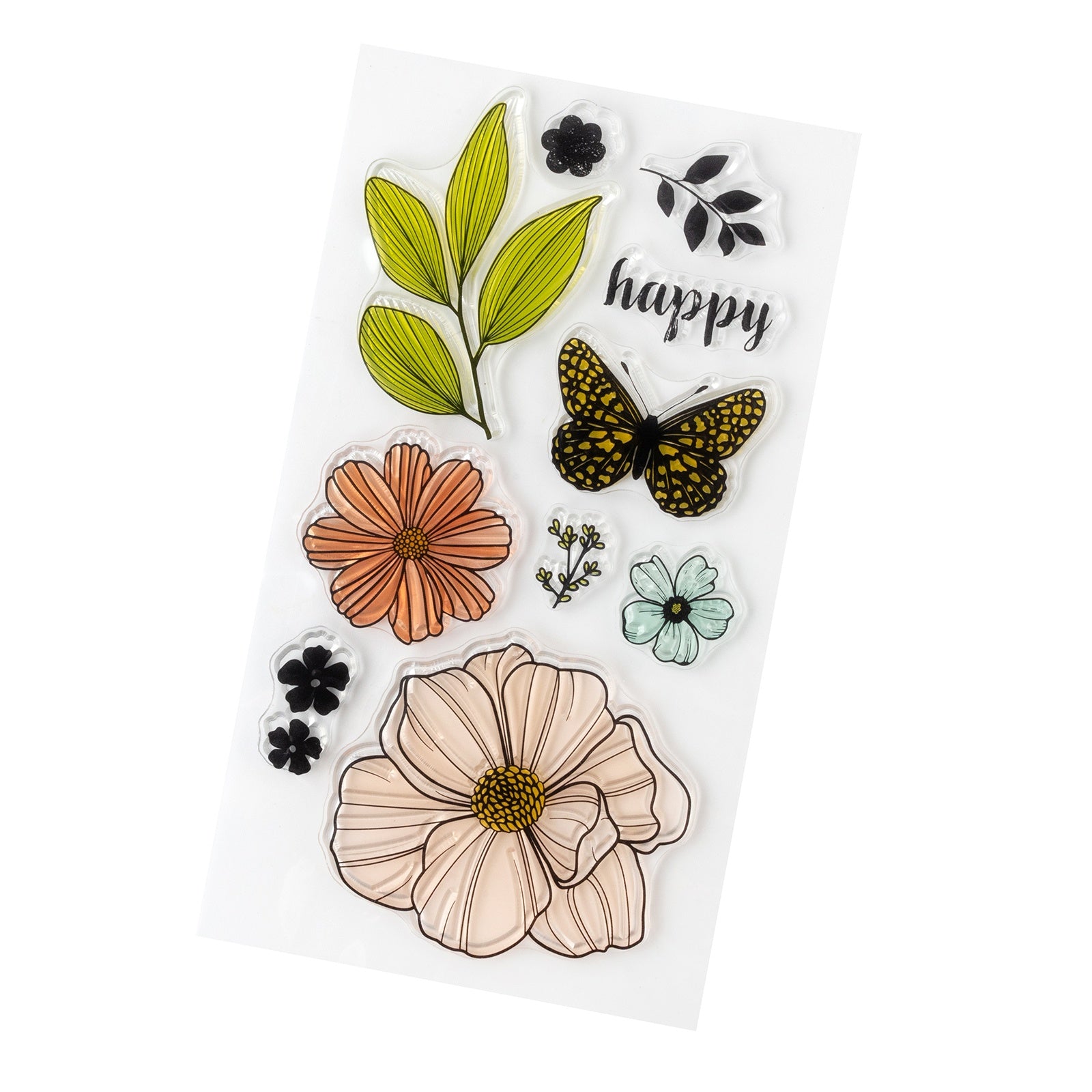 Vicki Boutin Mixed Media Floral Acrylic Stamps Set