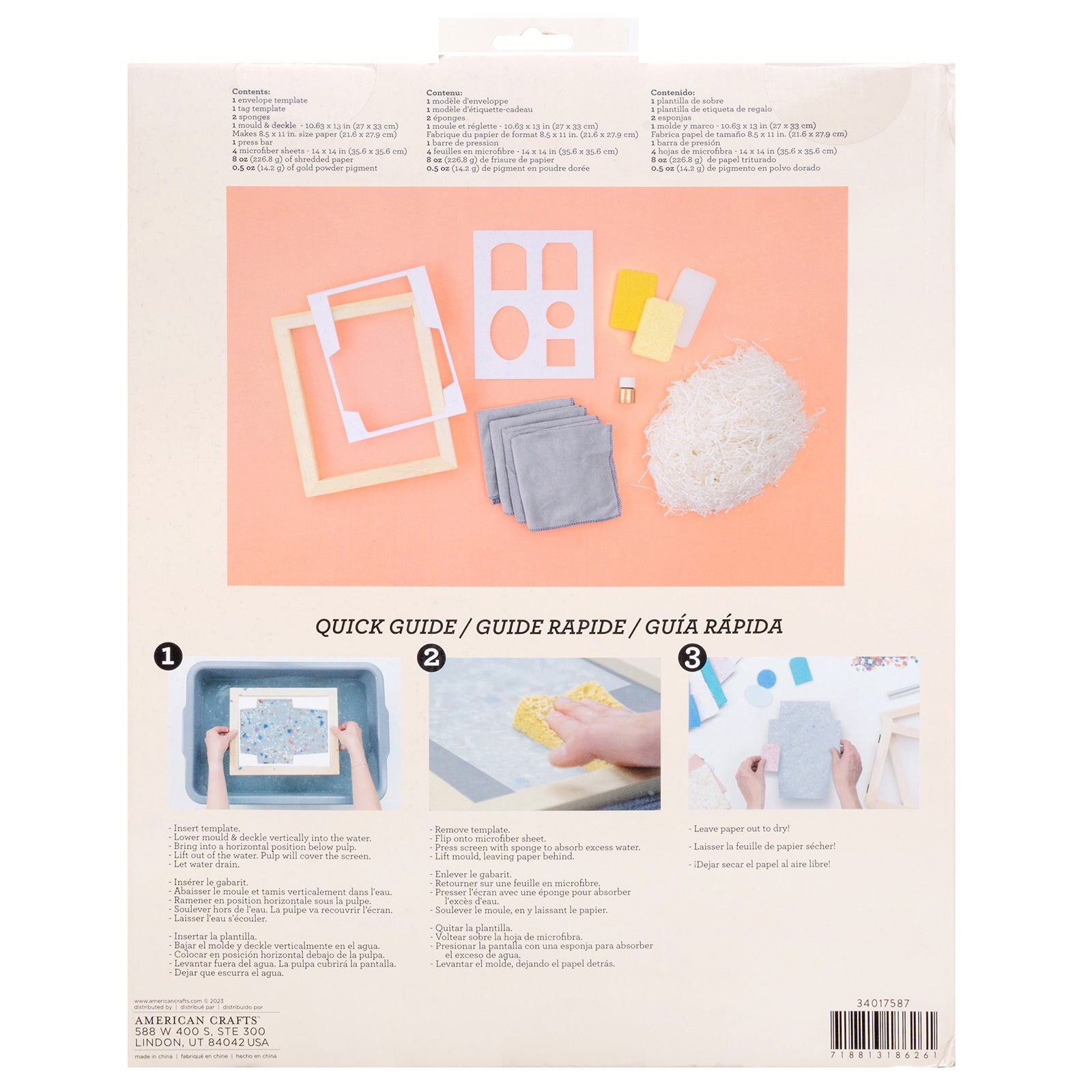American Crafts Handmade Paper Stationery Kit