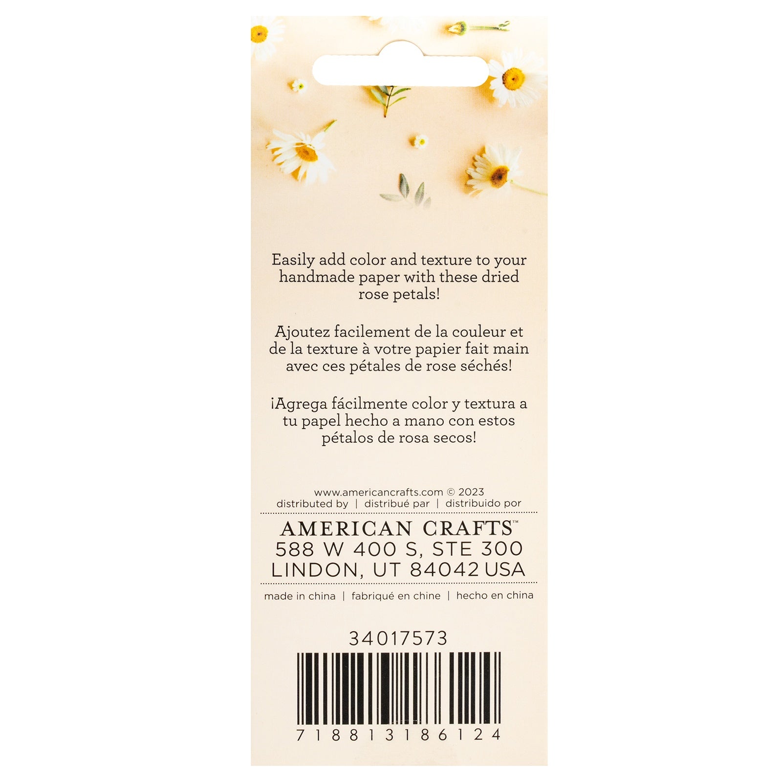 American Crafts Handmade Paper Mix-Ins - Rose Petals