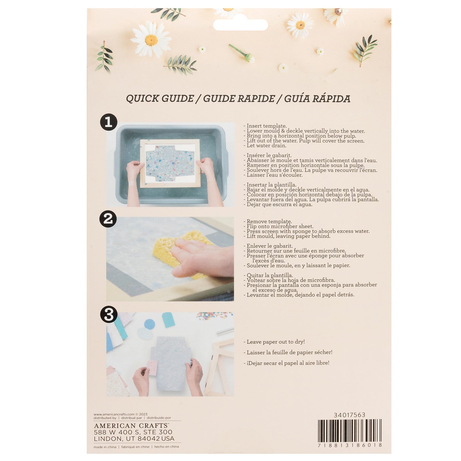 American Crafts Handmade Paper Mold And Deckle Kit - Small Rectangle