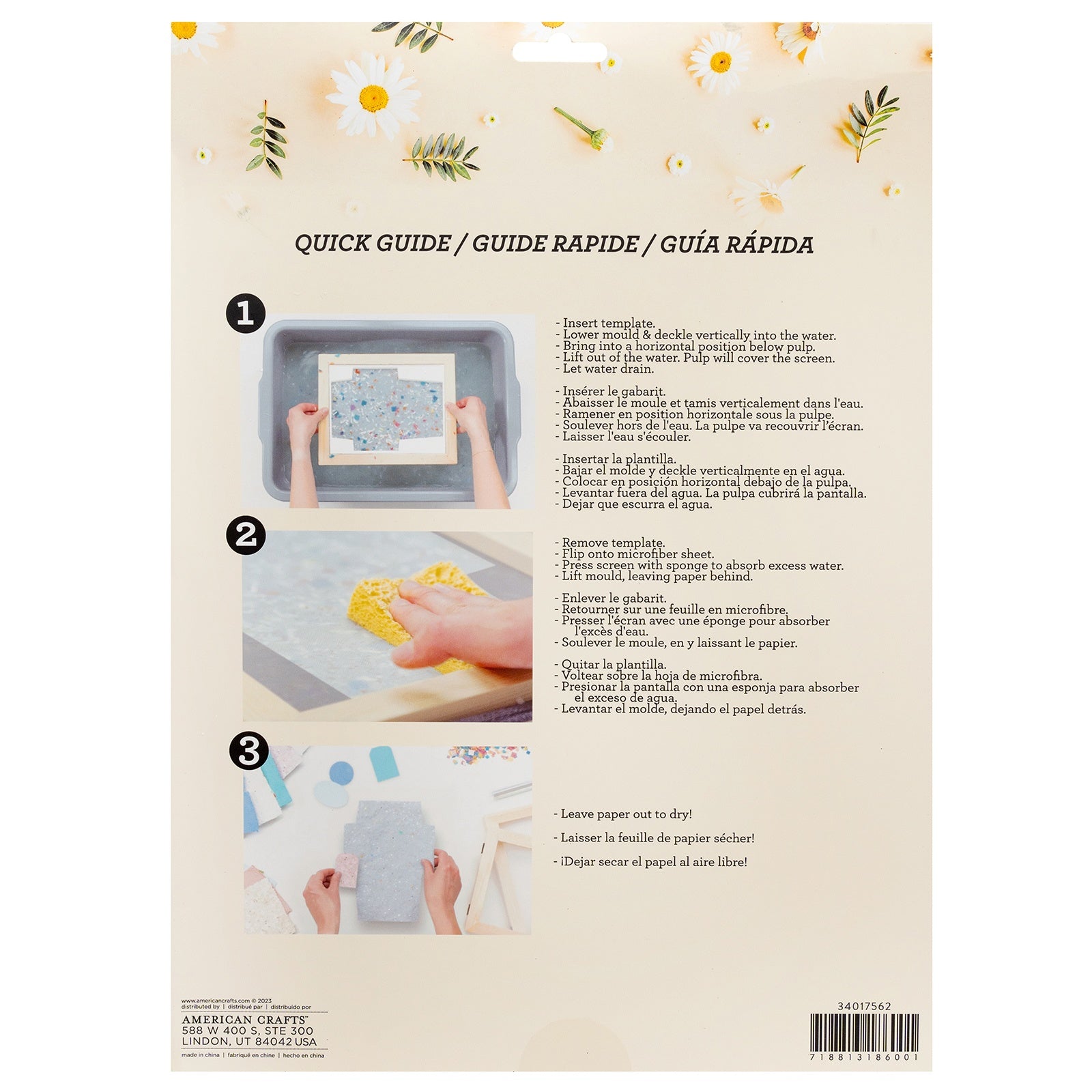 American Crafts Handmade Paper Mold And Deckle Kit - Medium Rectangle