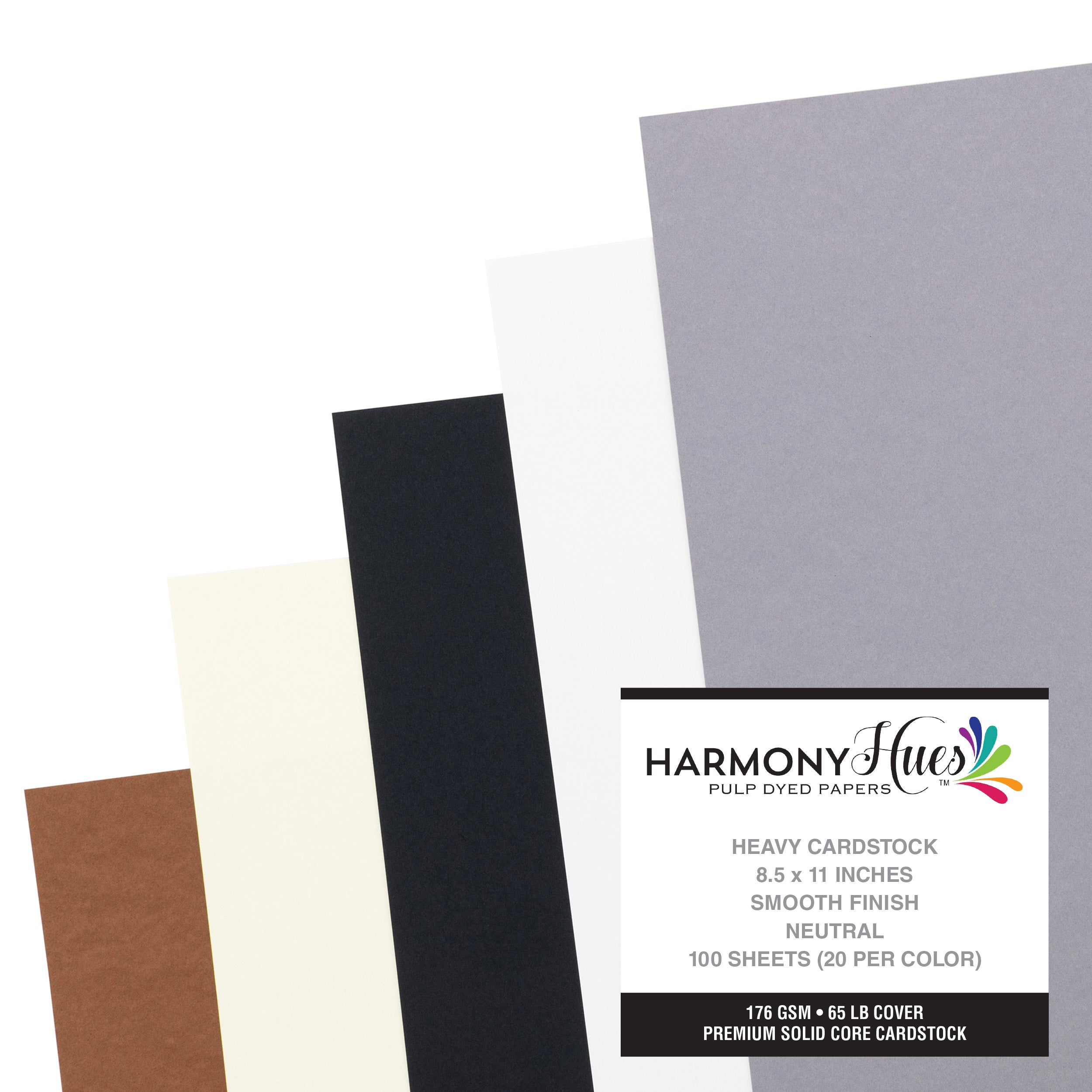 Harmony Hues 65lb Smooth 8.5x11" Cardstock - Assorted Styles