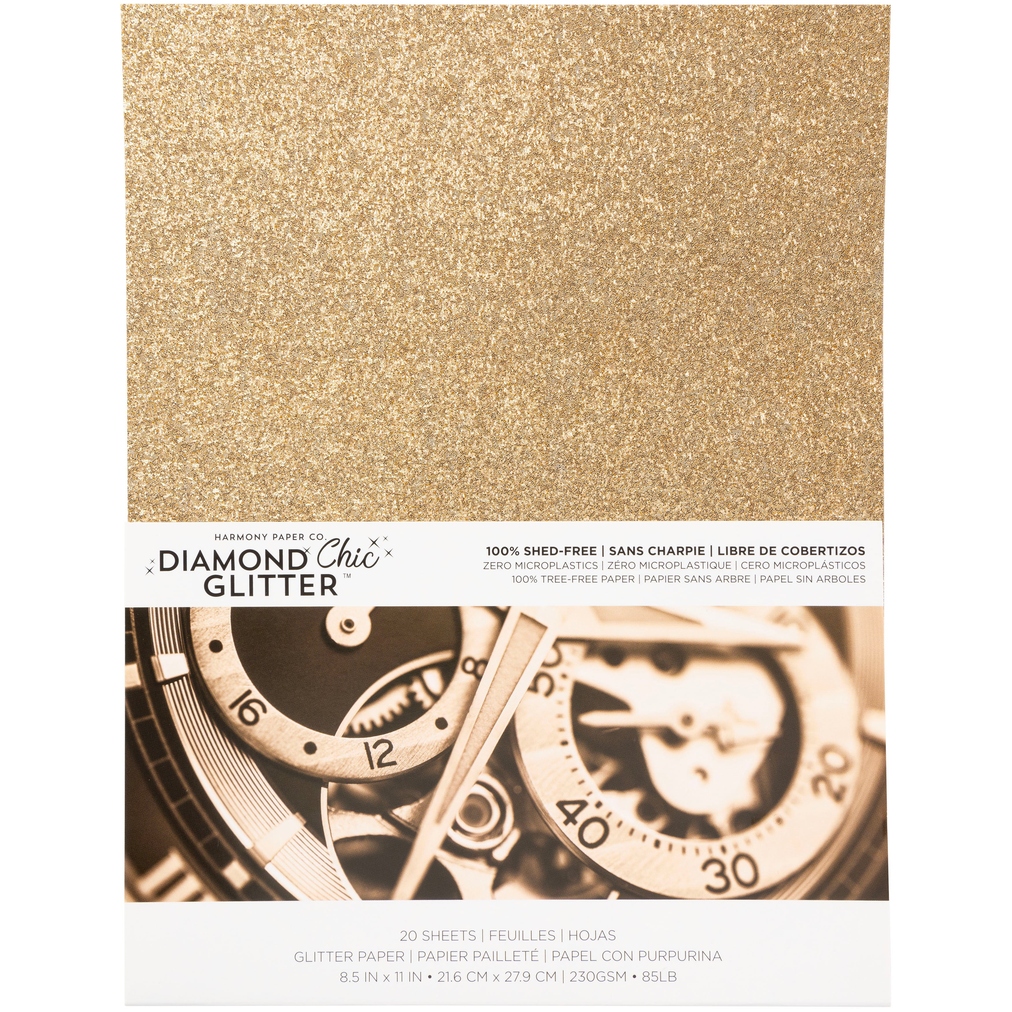 Diamond Chic No-Shed Glitter Cardstock Packs from Harmony Paper - Assorted Styles