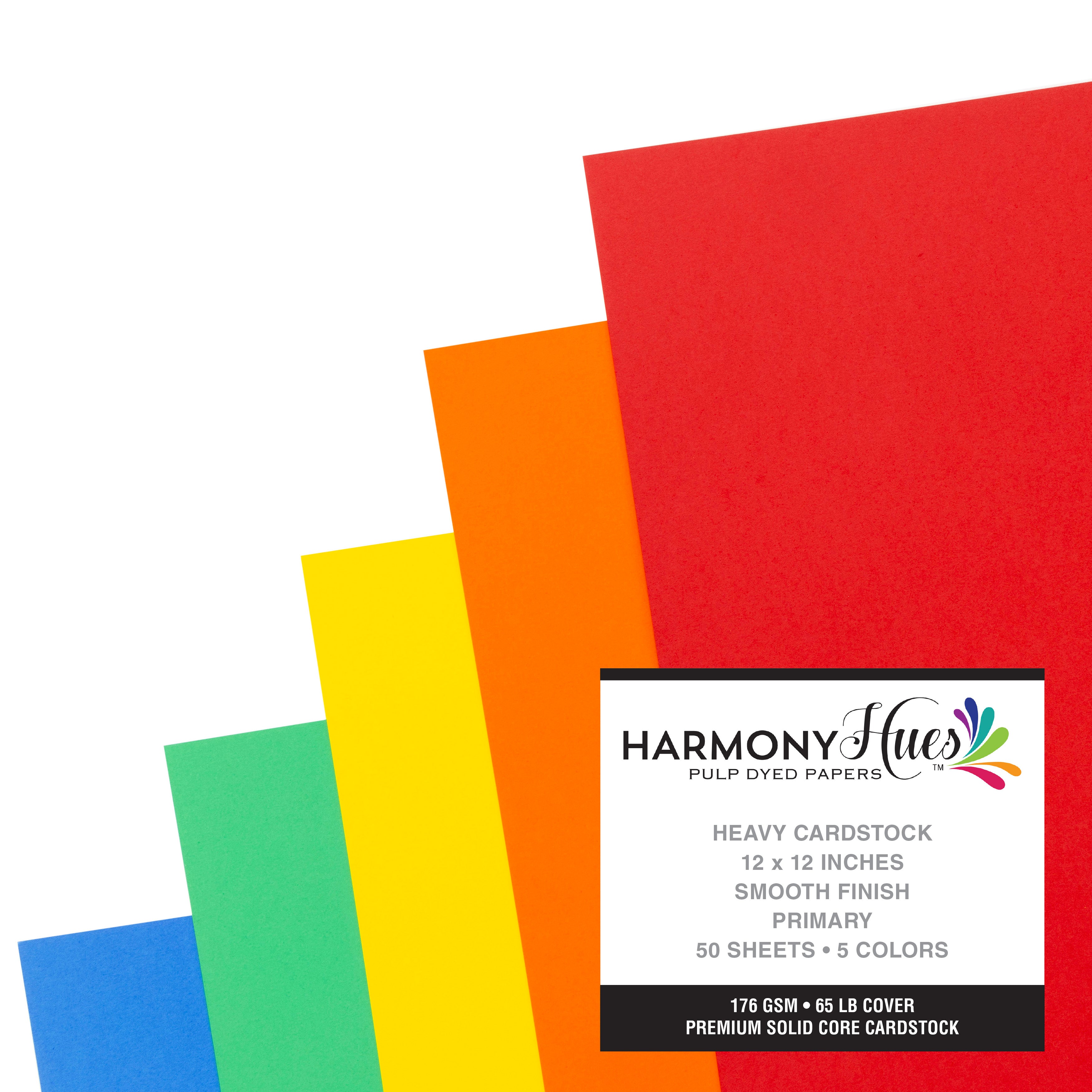 Harmony Hues Smooth 12x12" Cardstock - Assorted Styles