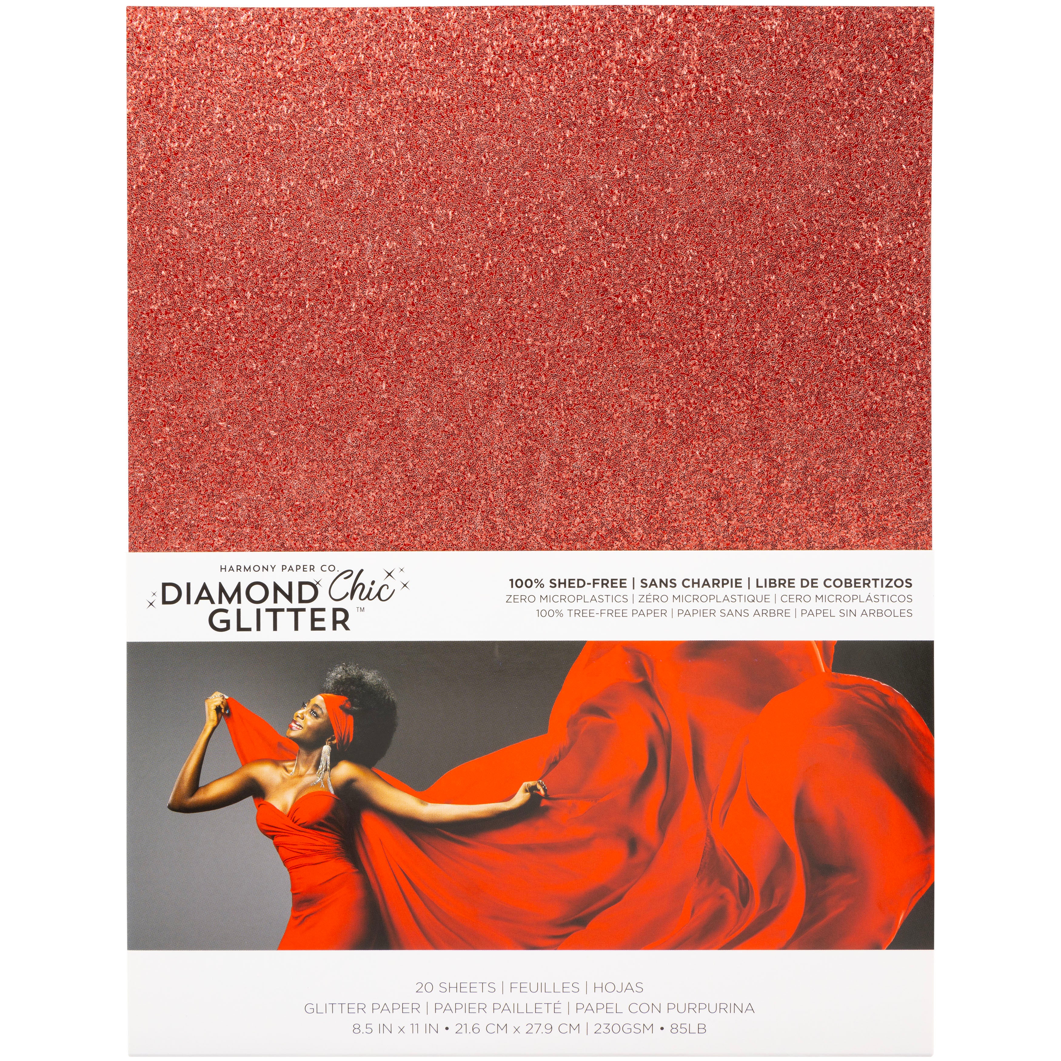 Diamond Chic No-Shed Glitter Cardstock Packs from Harmony Paper - Assorted Styles