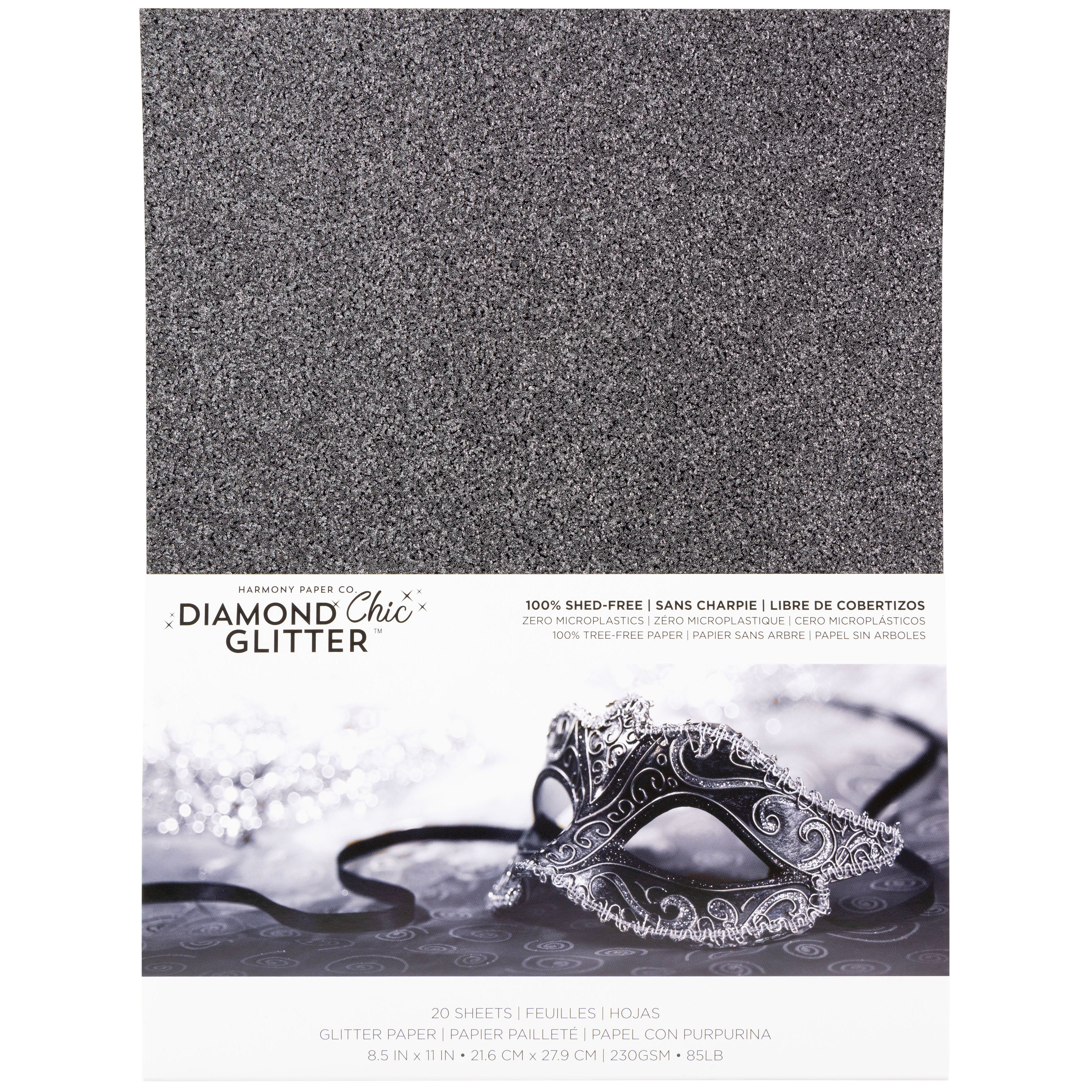 Diamond Chic No-Shed Glitter Cardstock Packs from Harmony Paper - Assorted Styles