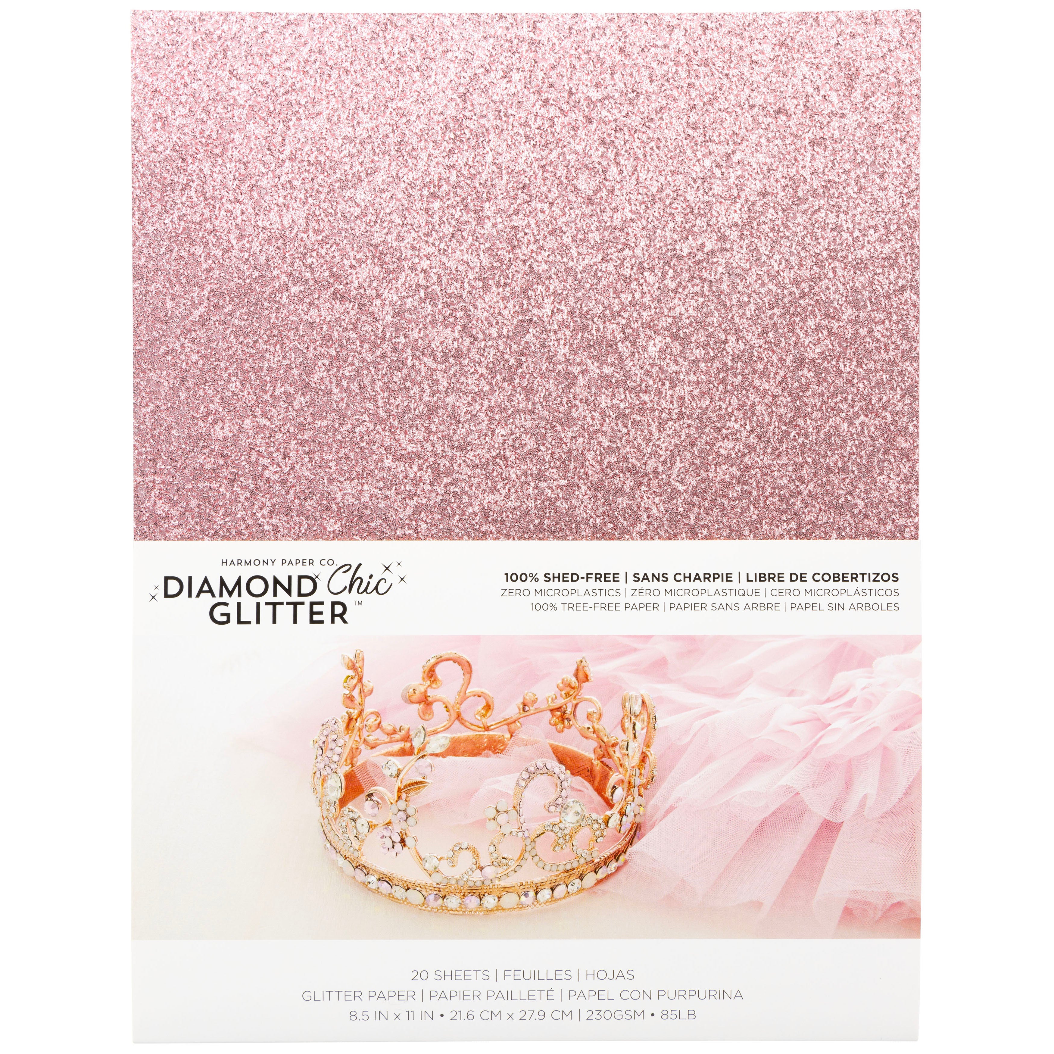 Diamond Chic No-Shed Glitter Cardstock Packs from Harmony Paper - Assorted Styles