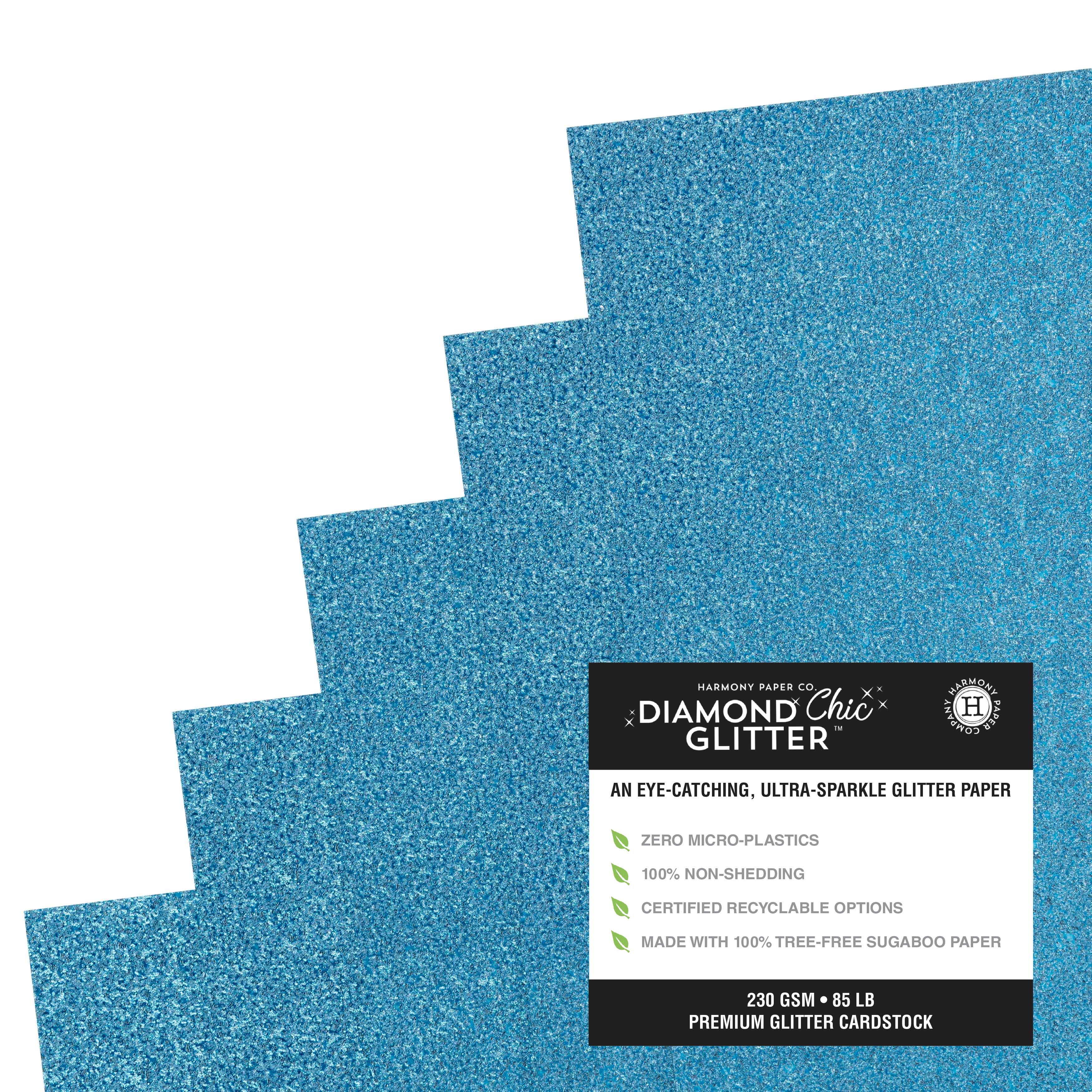 Diamond Chic No-Shed Glitter Cardstock Packs from Harmony Paper - Assorted Styles