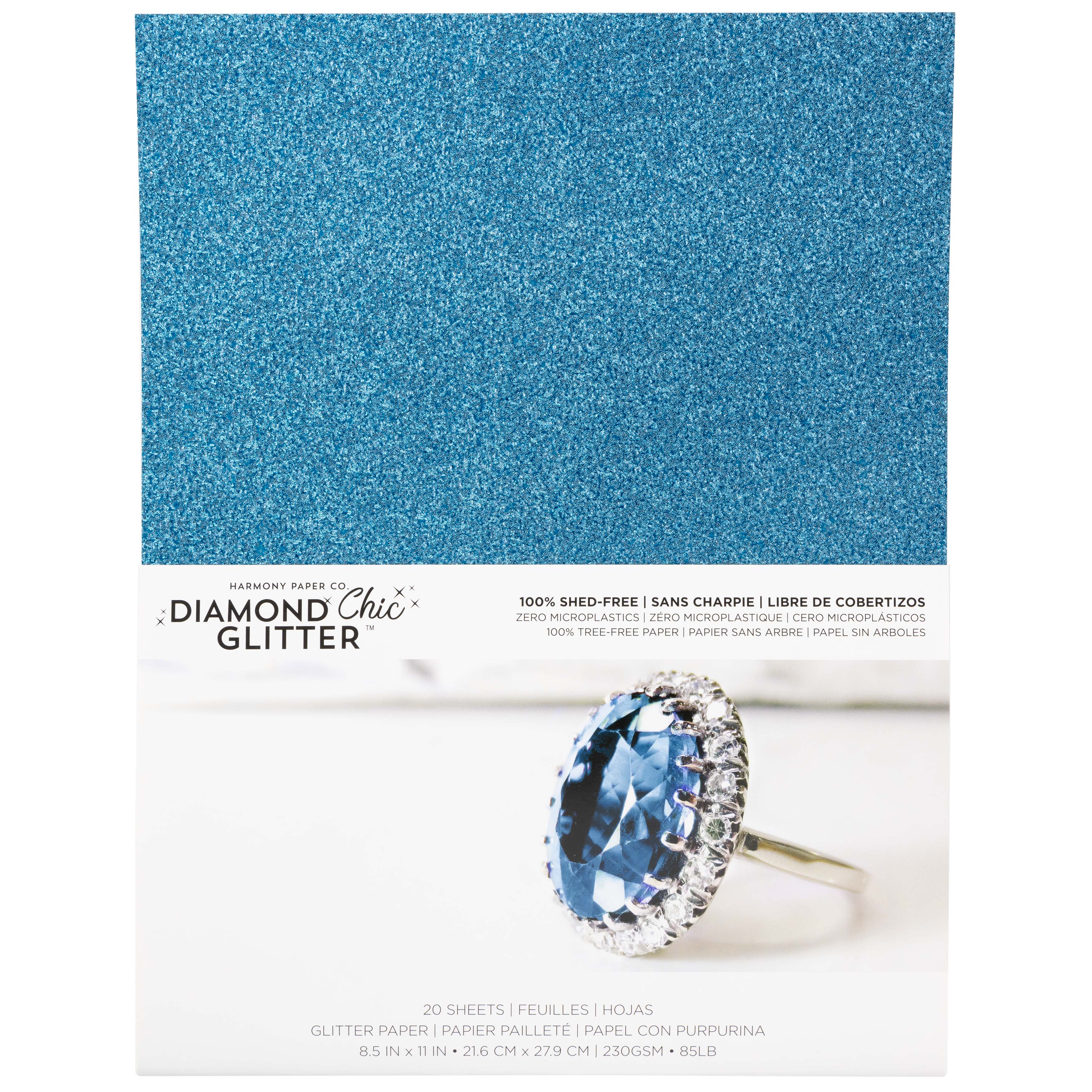 Diamond Chic No-Shed Glitter Cardstock Packs from Harmony Paper - Assorted Styles