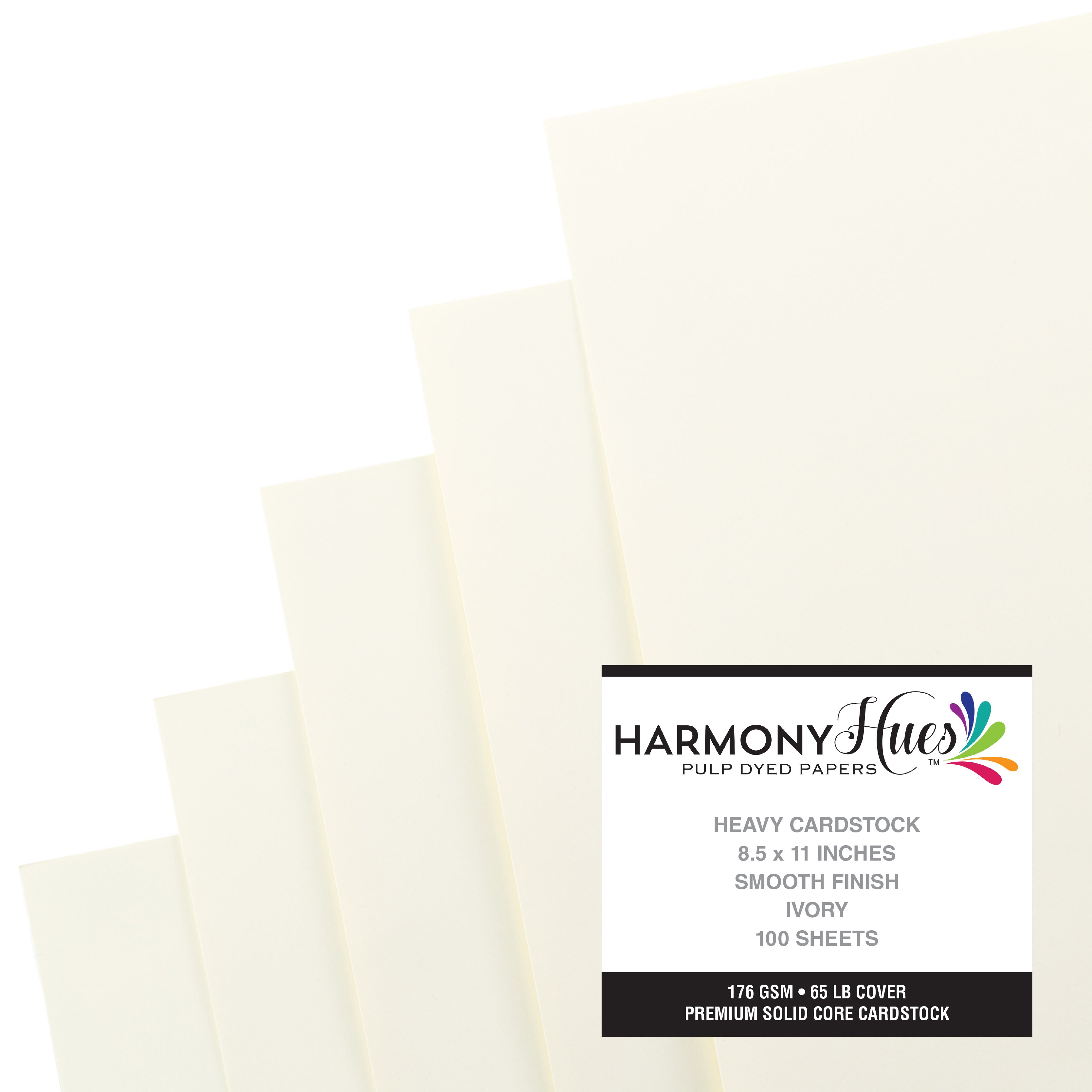 Harmony Hues 65lb Smooth 8.5x11" Cardstock - Assorted Styles
