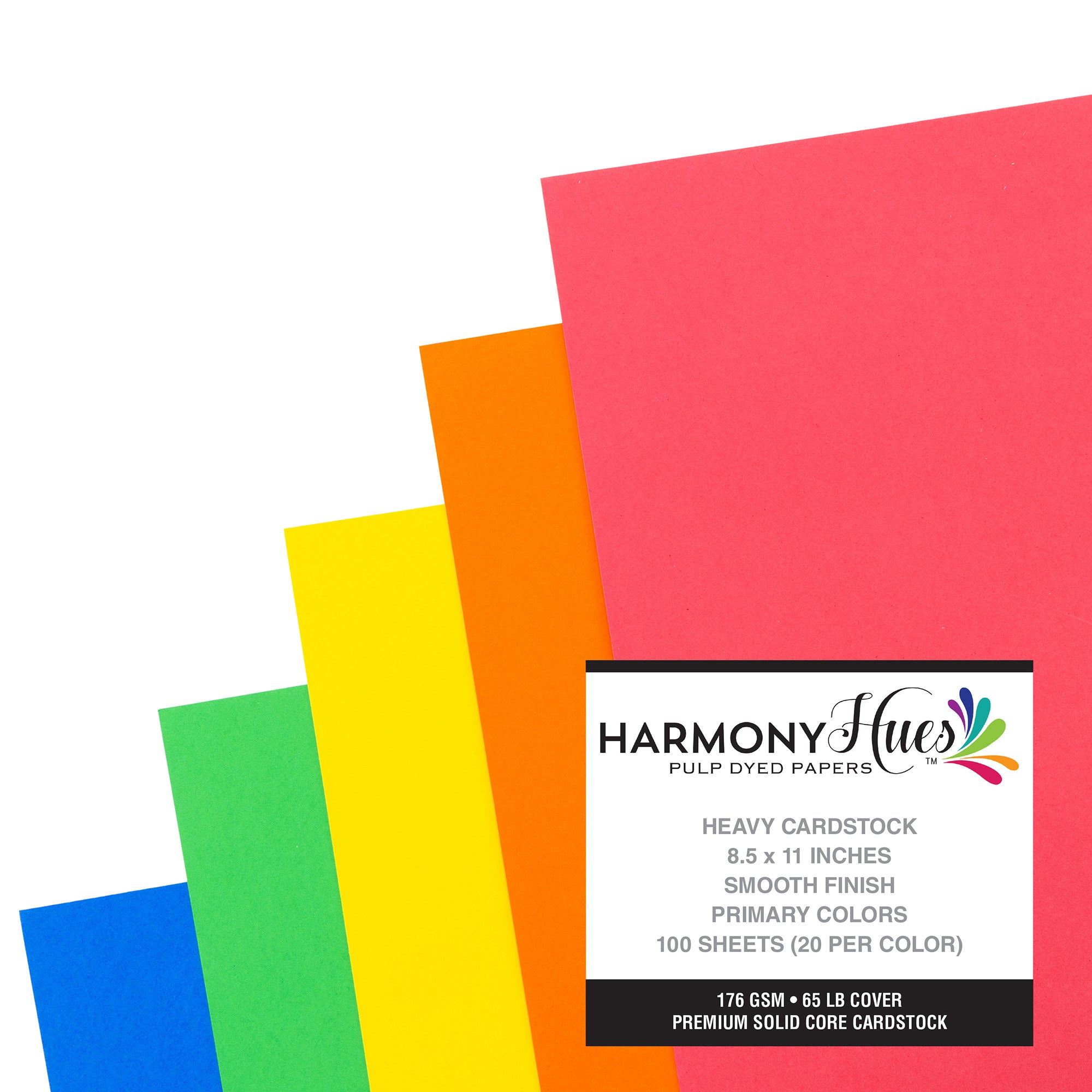 Harmony Hues 65lb Smooth 8.5x11" Cardstock - Assorted Styles
