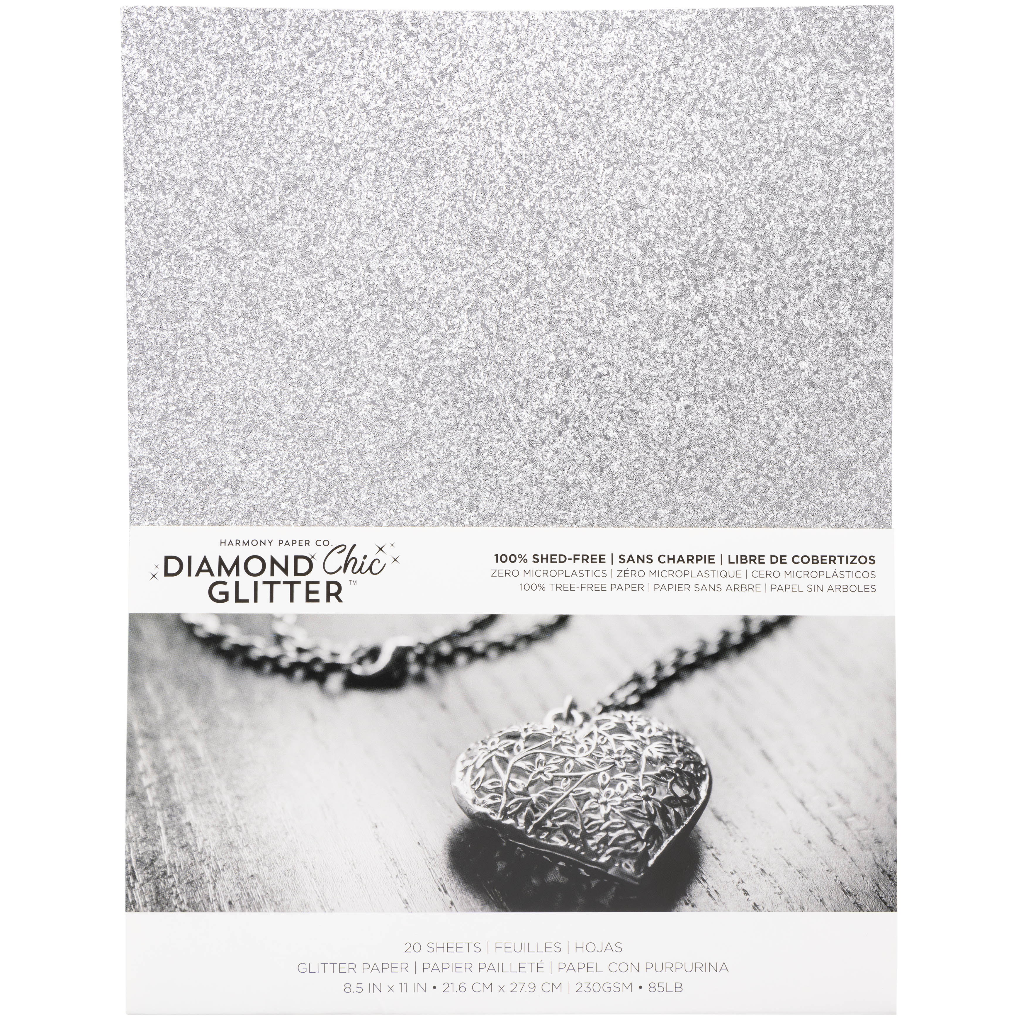 Diamond Chic No-Shed Glitter Cardstock Packs from Harmony Paper - Assorted Styles