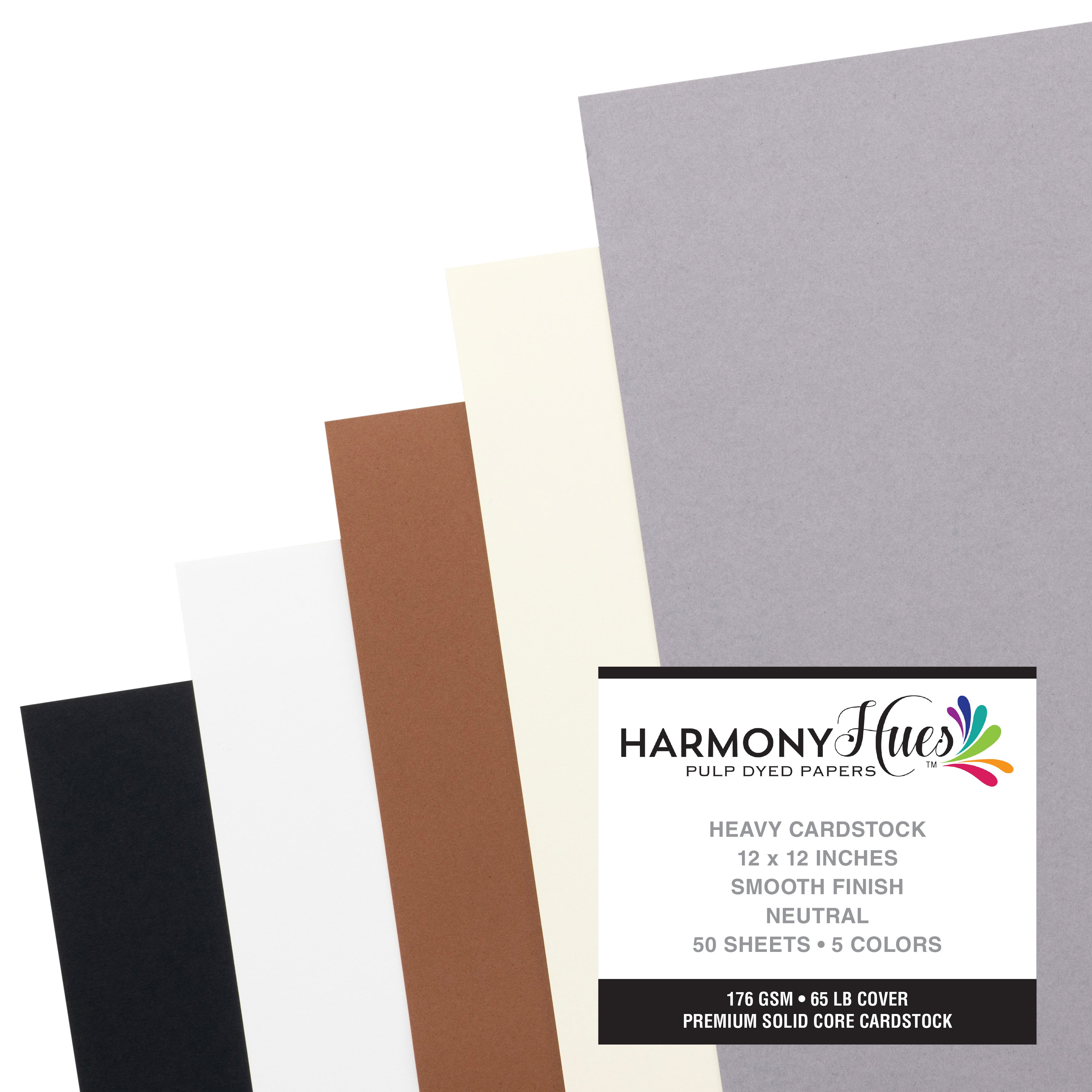 Harmony Hues Smooth 12x12" Cardstock - Assorted Styles
