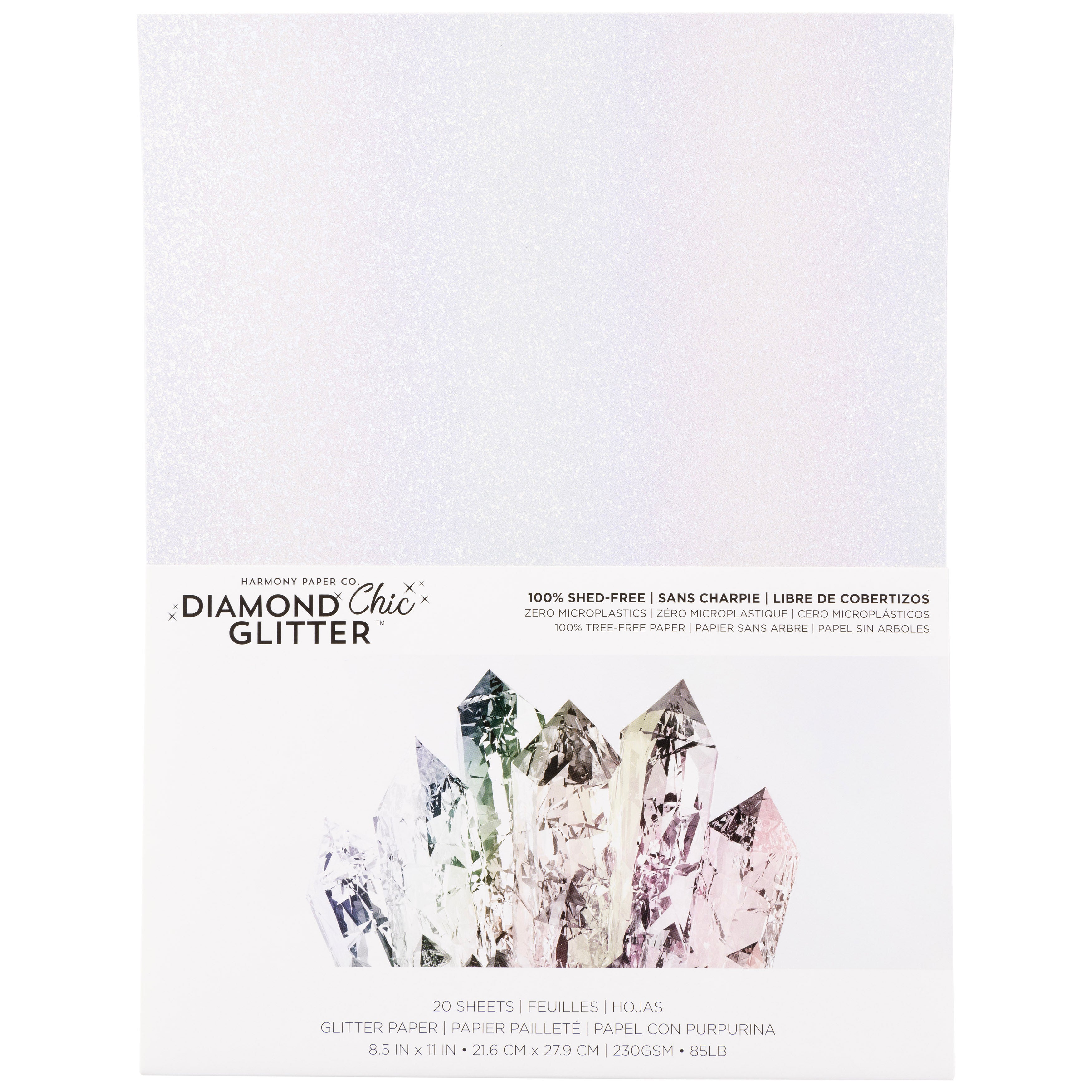 Diamond Chic No-Shed Glitter Cardstock Packs from Harmony Paper - Assorted Styles