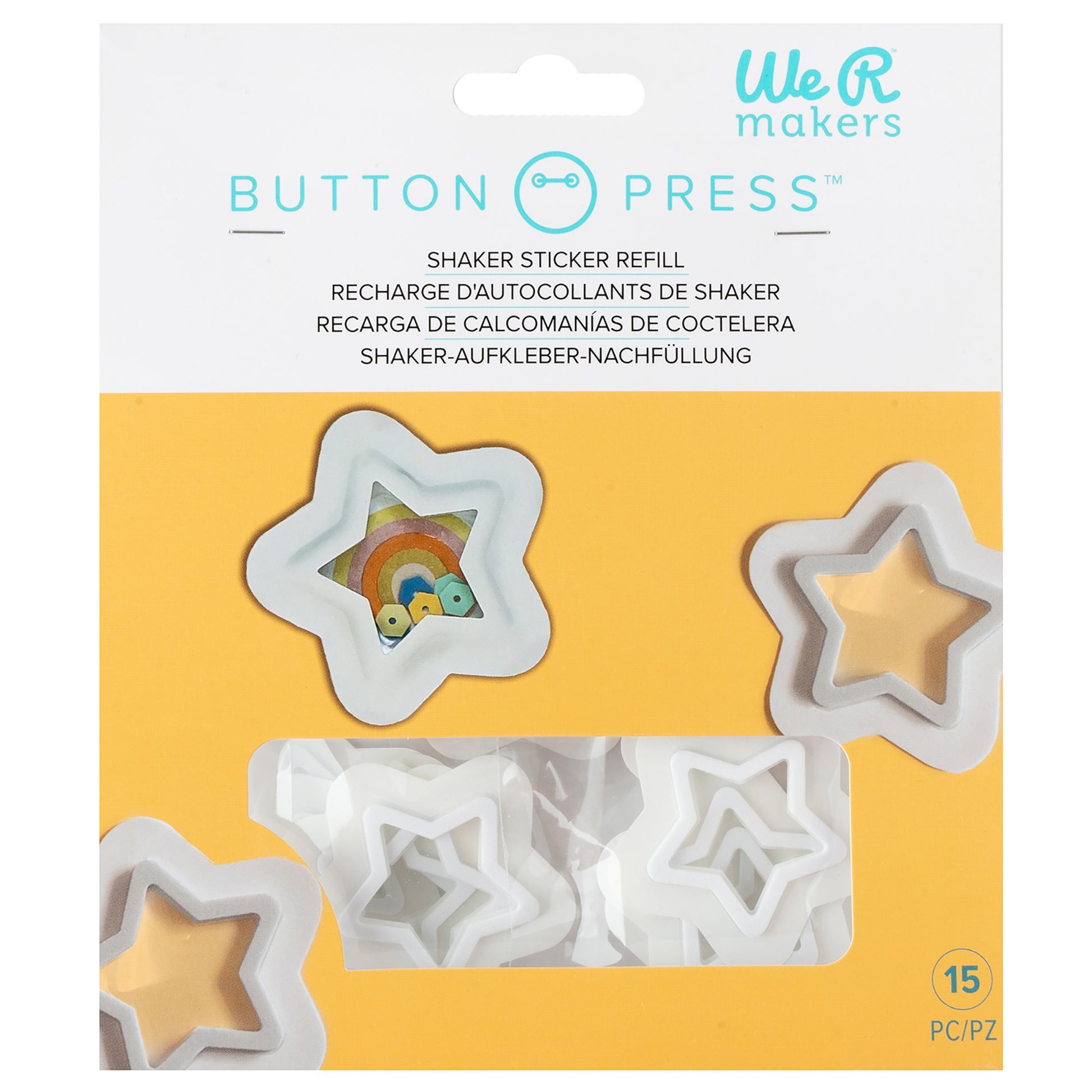 We R Star Button Press Insert and Sticker/Shaker Refills