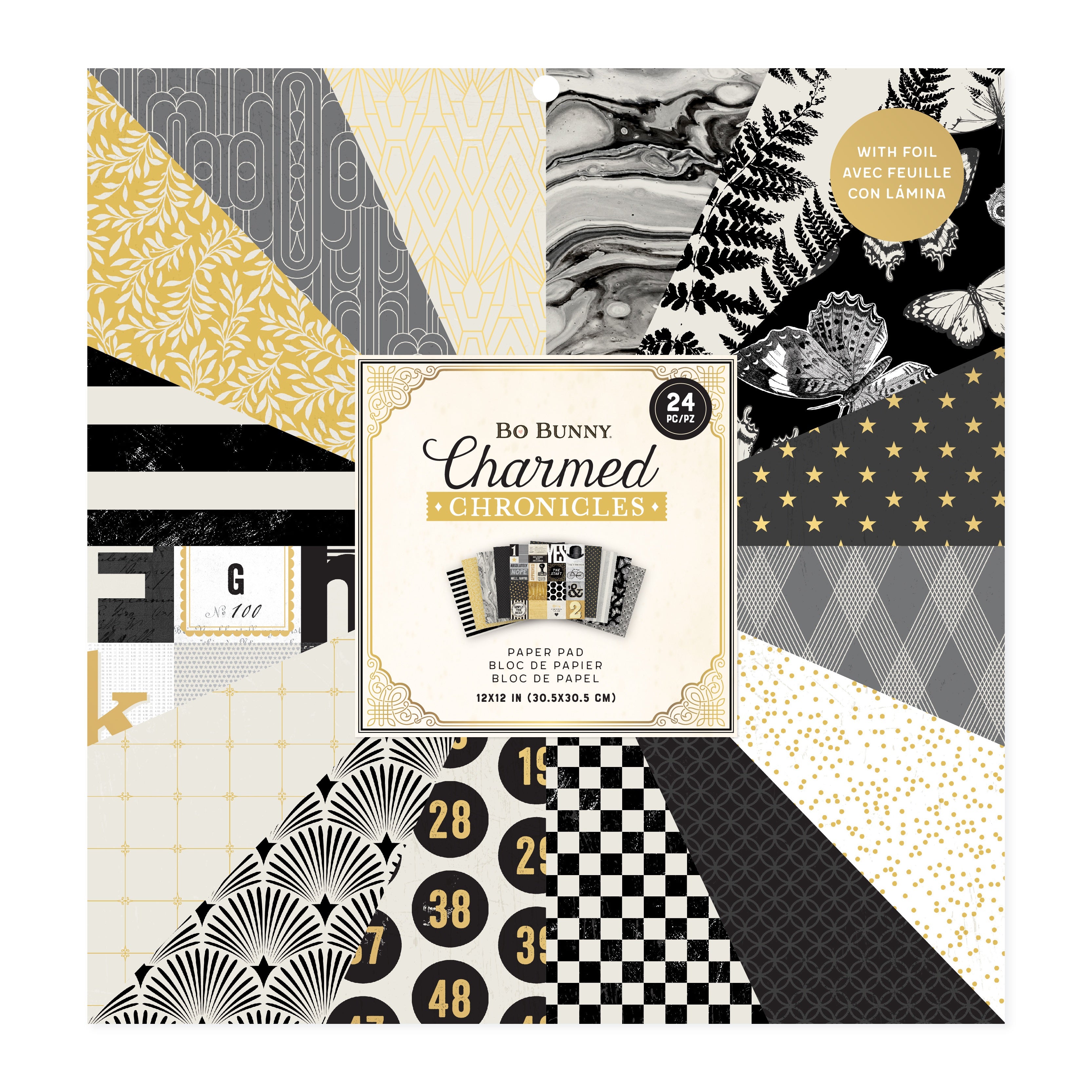 BoBunny Charmed Chronicles Double-Sided Paper Pad 12x12"-24 Sheets