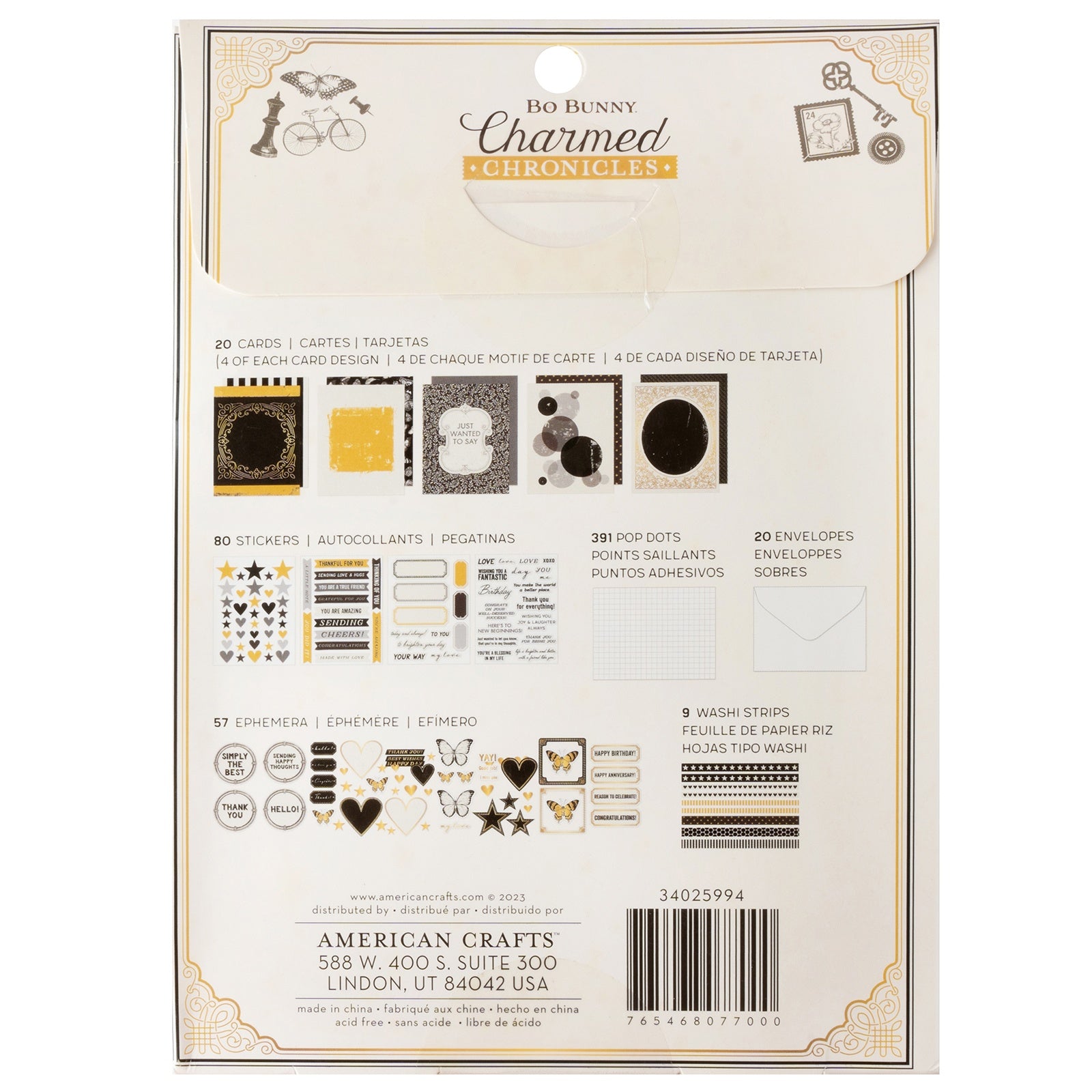 Bo Bunny Charmed Chronicles Card Making Kit - Makes 20
