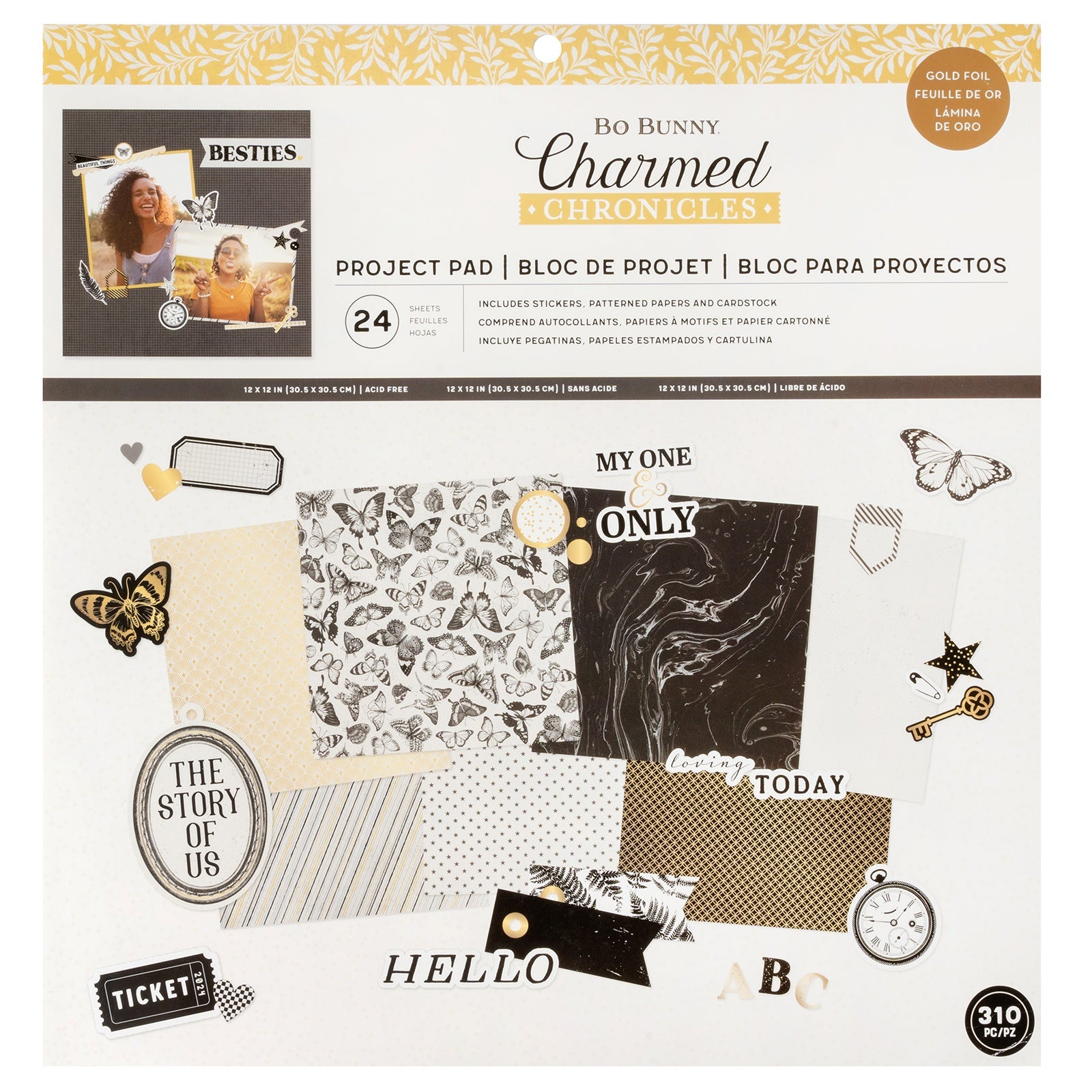 Bo Bunny Charmed Chronicles 12x12" Project Pad