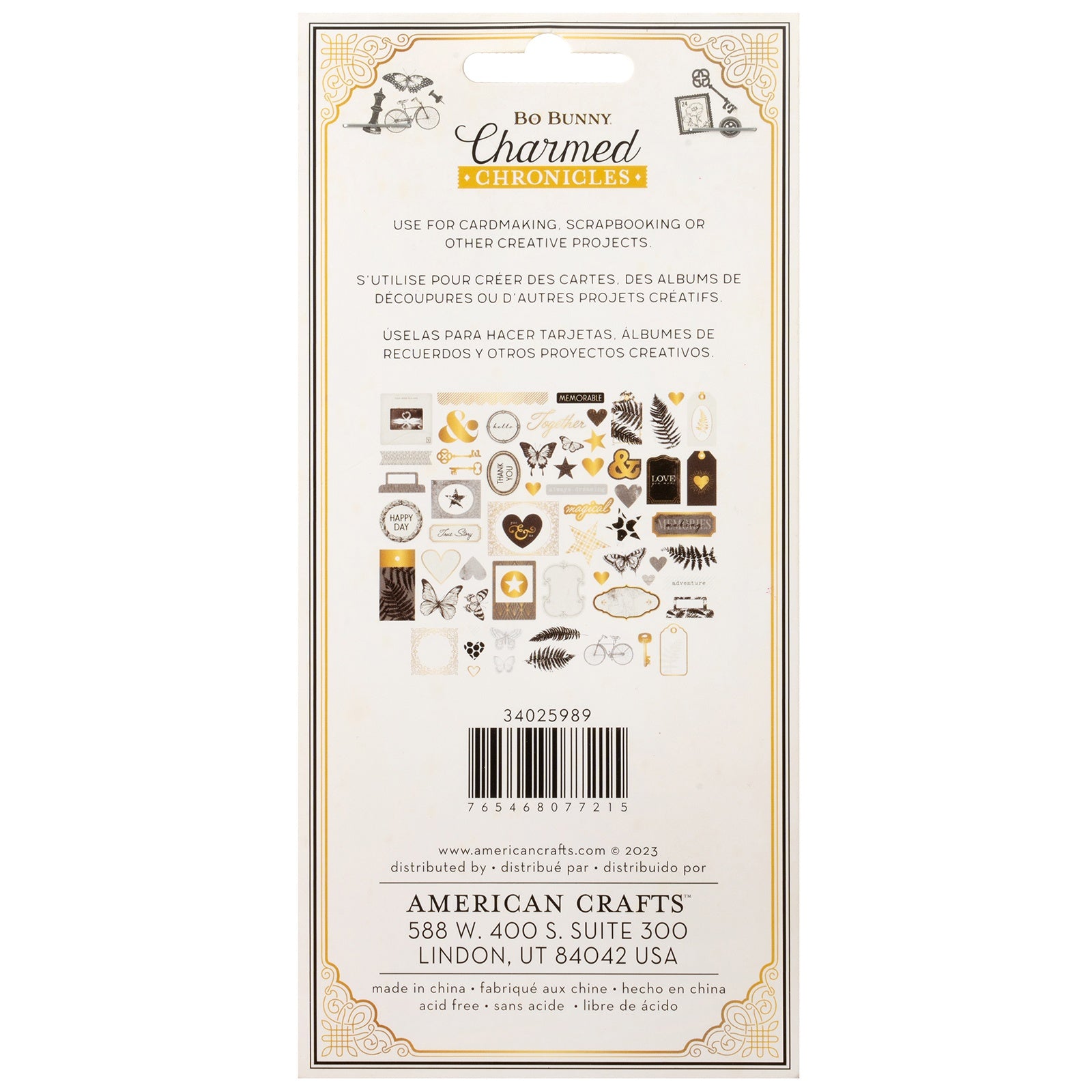 Bo Bunny Charmed Chronicles Ephemera - Icons