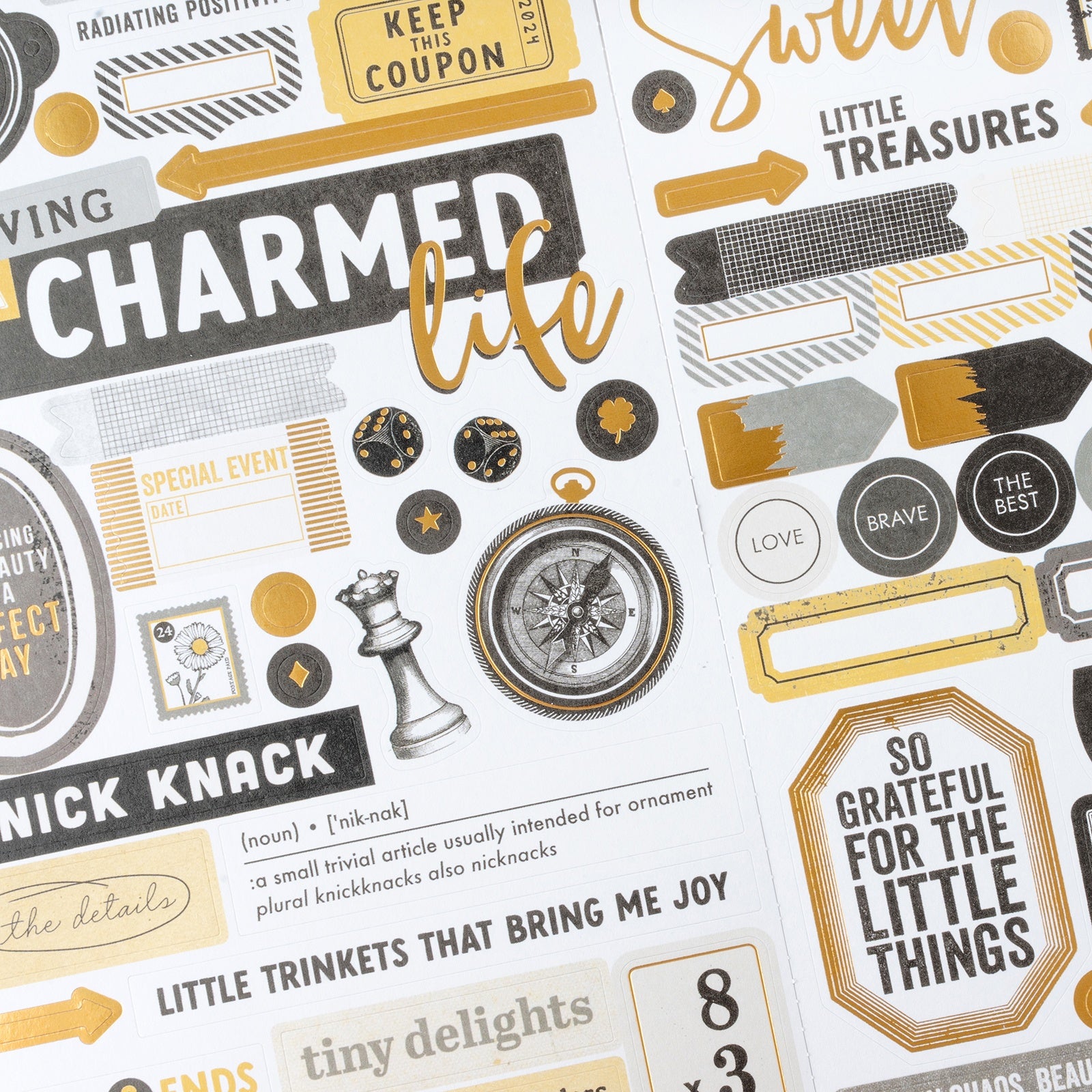 Bo Bunny Charmed Chronicles Cardstock Stickers - 109 Pieces
