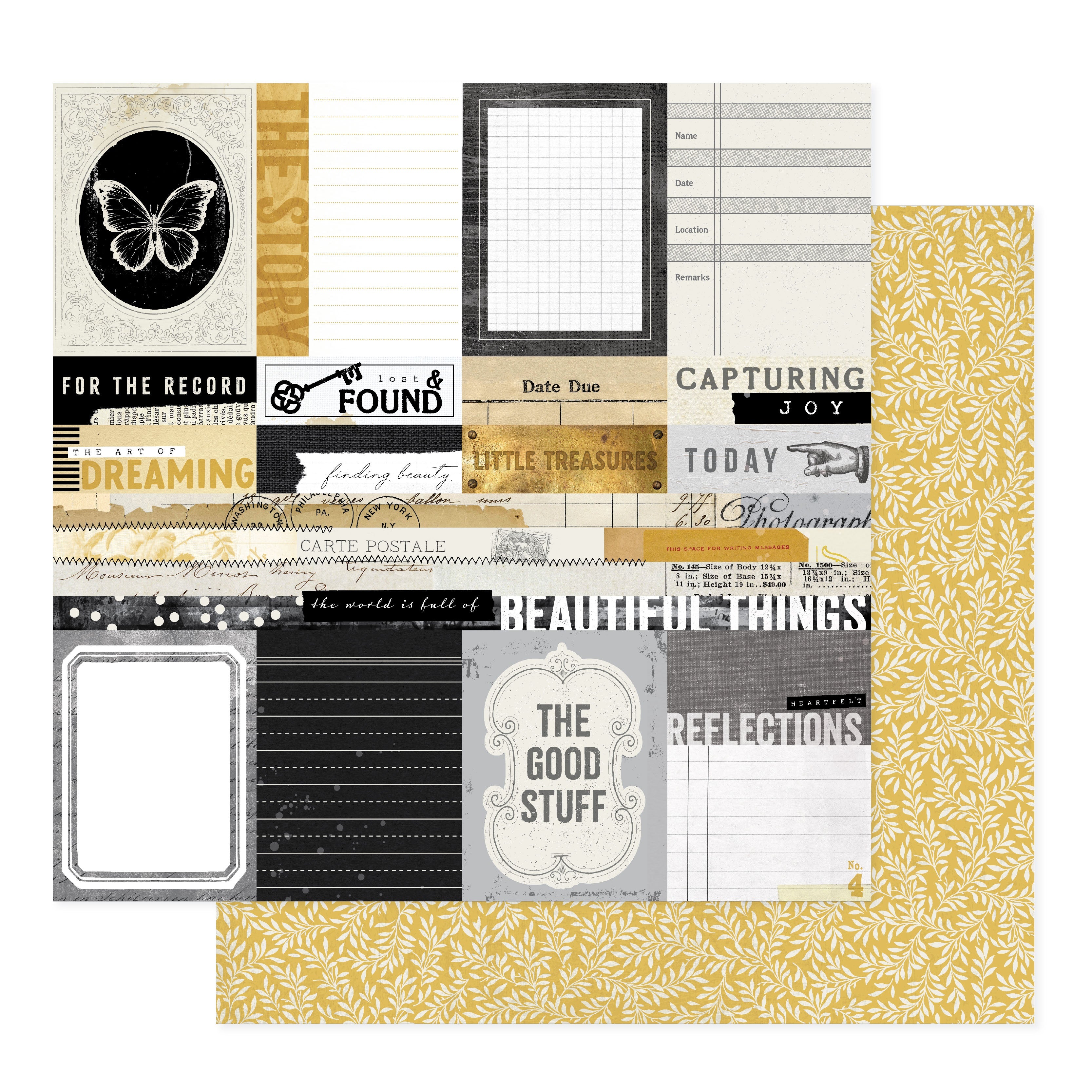 Bo Bunny Charmed Chronicles 12x12" Double-Sided Cardstock, 25 sheets - Available in Assorted Styles